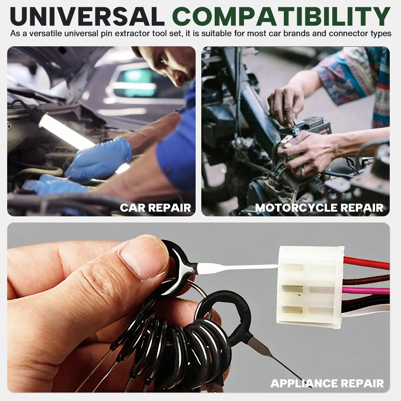 Kit Estrattore Pin Connettori per Auto 73 Pezzi, Set Rimozione Connettori Elettrici Cablaggi