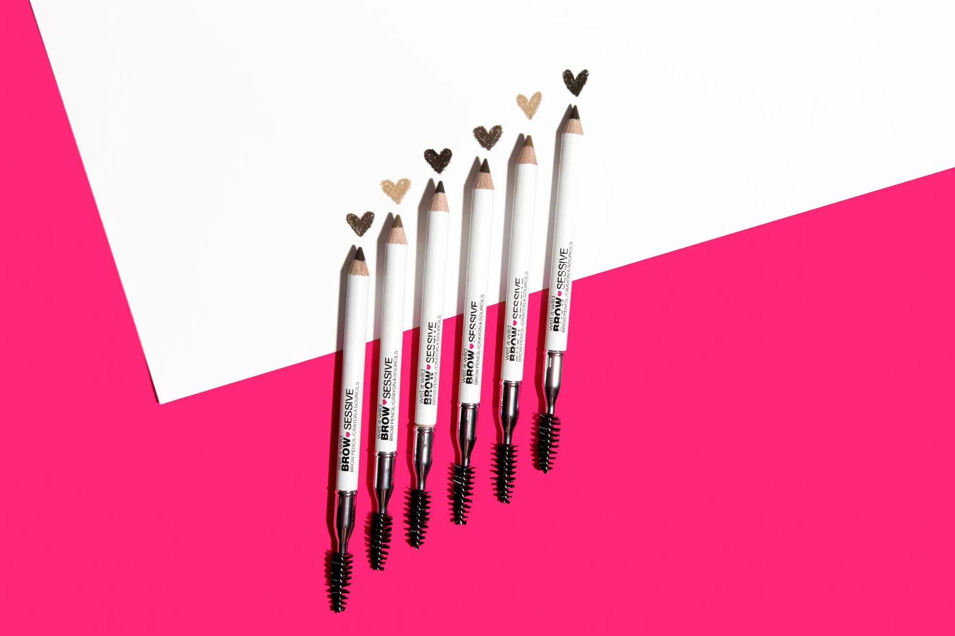 Wet n Wild, Matita Brow-Sessive, Matita a Doppia Punta con Pettinino per Sopracciglia Sottili e Spesse, Formula Naturale, Definizione del Colore Progressiva, Castano Scuro