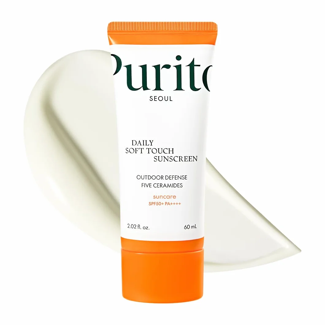 PURITO SEOUL Protezione solare quotidiana Soft Touch SPF50+ PA++++ Ceramidi Non Bianco Protezione UVA UVB resistente all'acqua K-Beauty