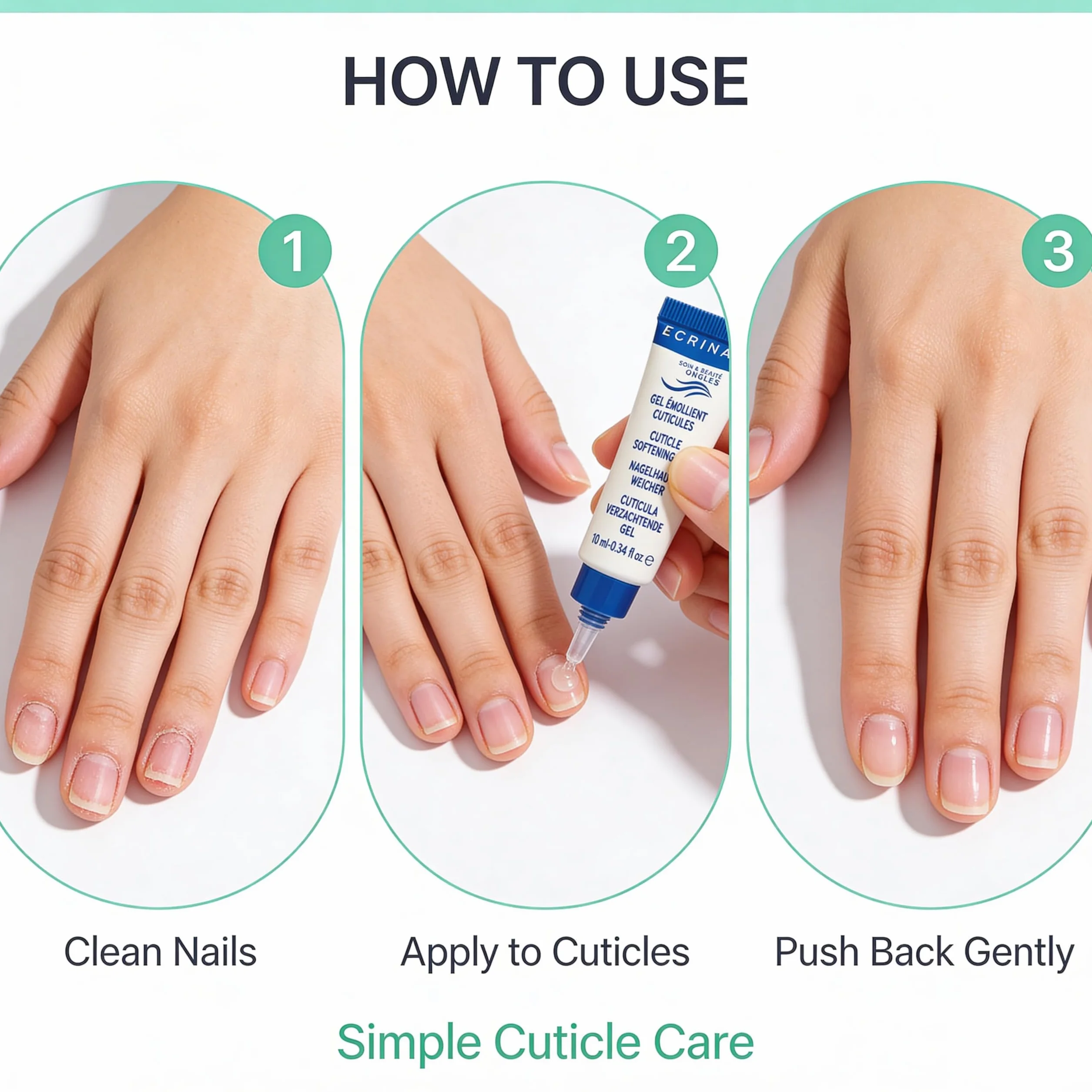 ECRINAL ONGLES Gel Émollient Cuticules (10 ml)