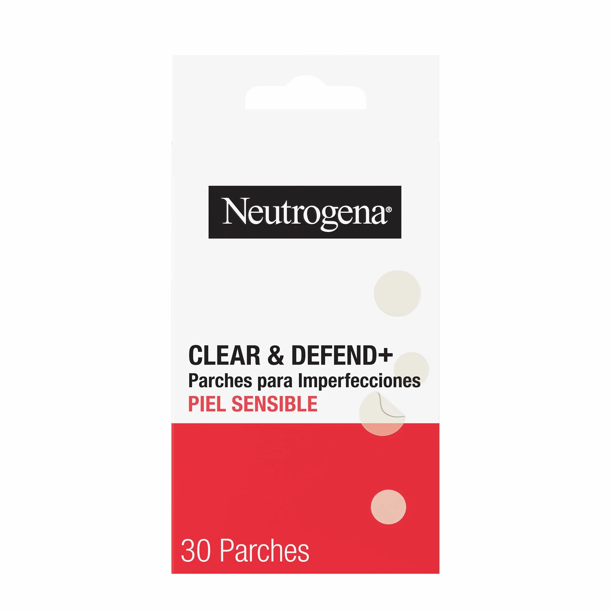 Neutrogena Clear & Defend+ Cerotti per Imperfezioni 30 pezzi, Patch brufoli idrocolloidali anti-imperfezioni, Cerotti brufoli per tutti i tipi di pelle, Pimple patches anti-acne delicati