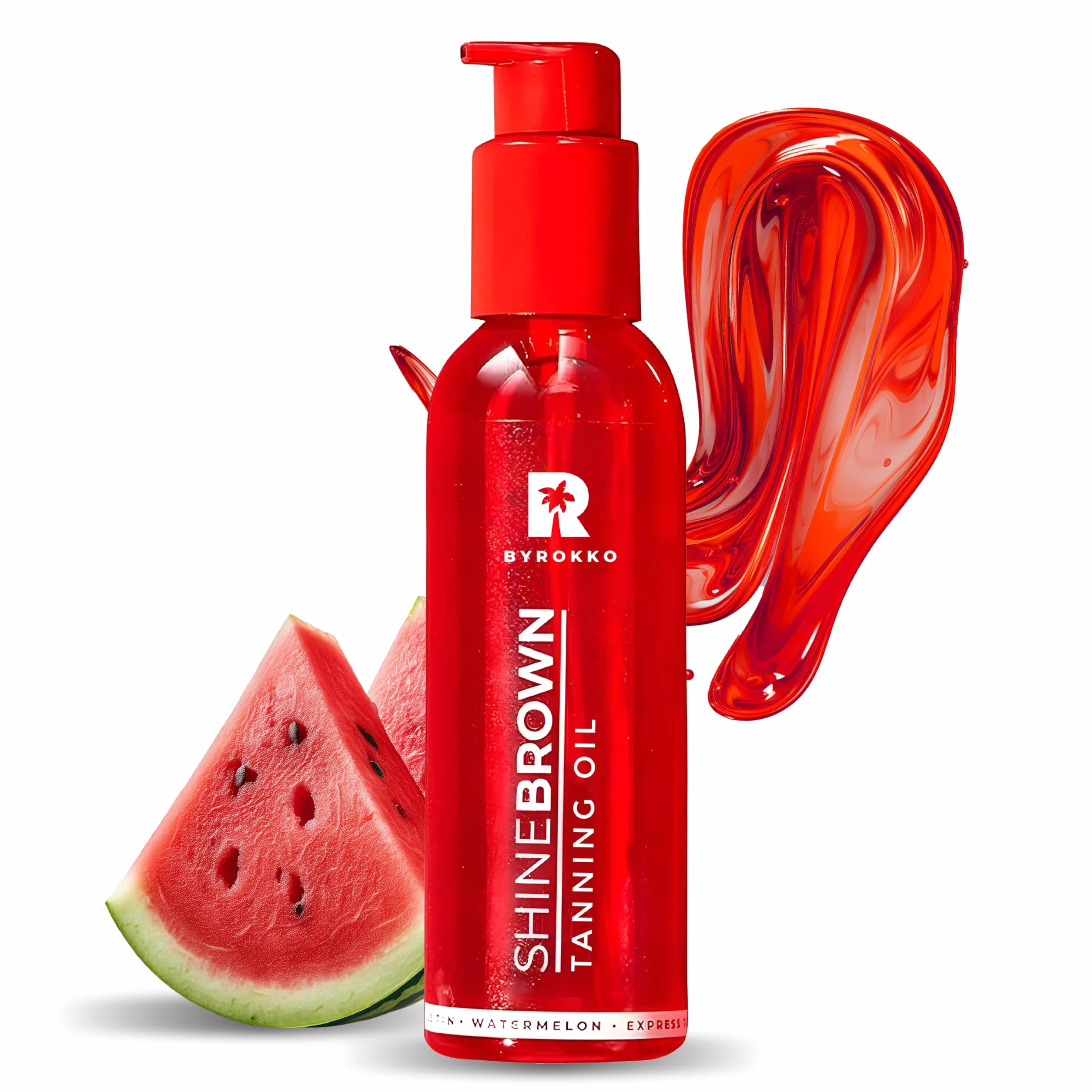 BYROKKO Shine Brown Watermelon Olio Abbronzante Solare 145 ml Acceleratore di Abbronzatura