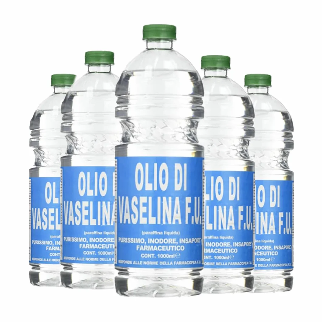 Olio di vaselina vaselina enologico farmaceutico F.U. 5 Litri - USO DOMESTICO E PROFESSIONALE - 5 confezioni da 1L