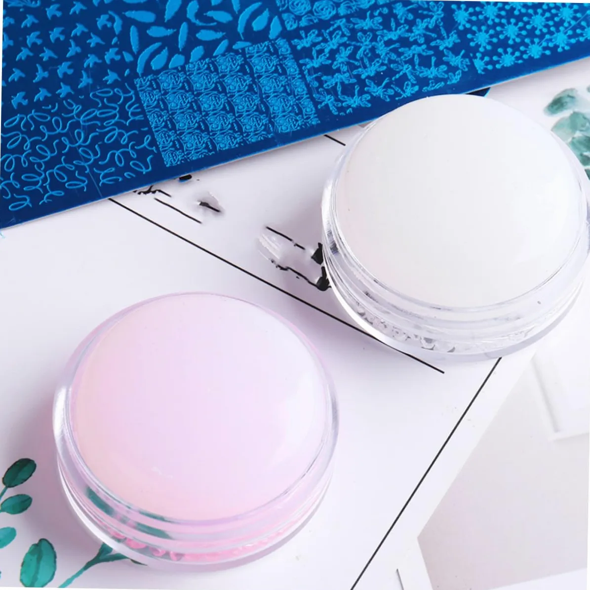 12 Pz Timbro Per Unghie Matrice Per Nail Art in Gelatina Kit Stampa Unghie Kit Di Ornamenti Stampini Per Unghie in Silicone Manicure Kit Per Unghie Gel Di Silice Ragazza Morire