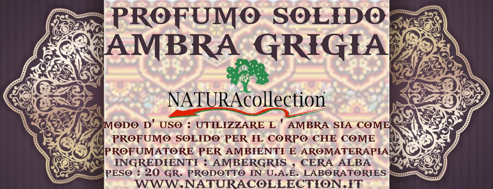 AMBRA GRIGIA PROFUMO SOLIDO (1 unità X 25 GR.)
