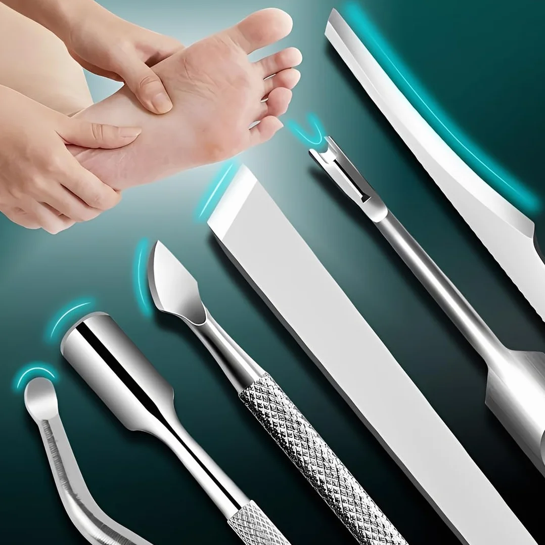 Ingrown Toenail File and Lifters Set, Stainless Steel Ingrown Toenail Removal Kit, Under Nail Cleaner Pedicure Tools