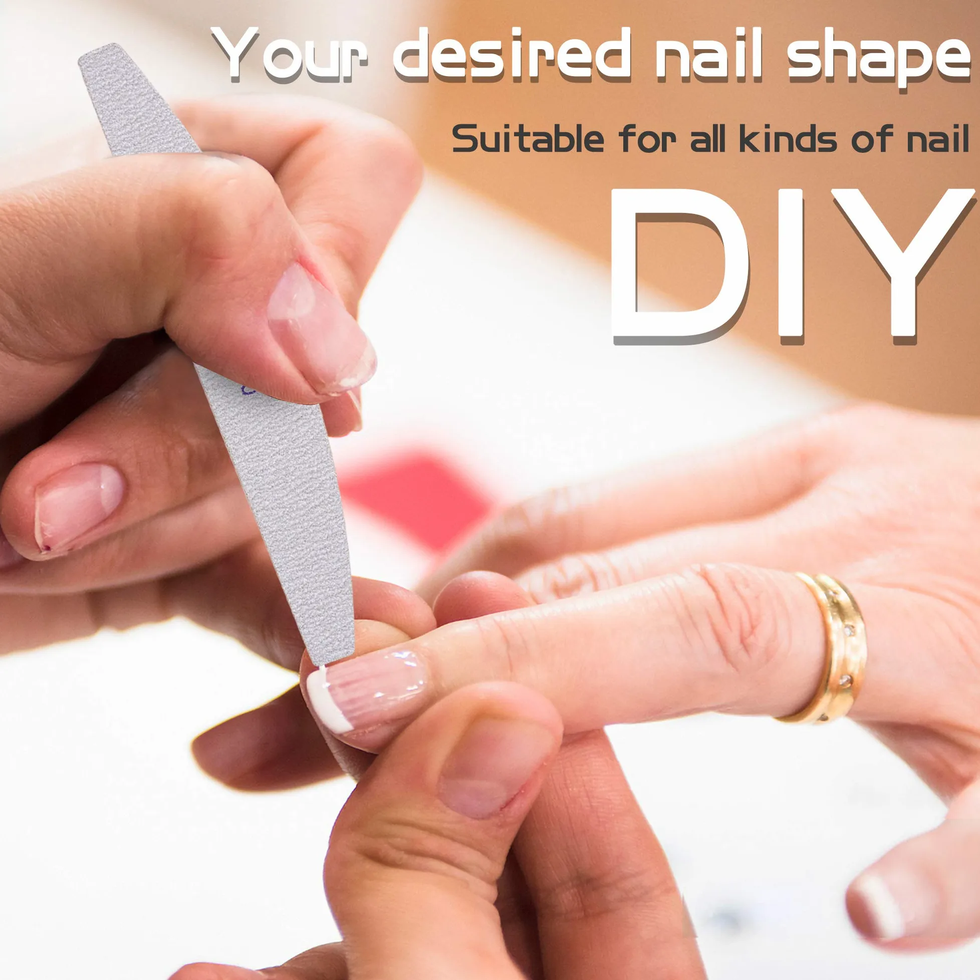 32 lime per unghie, grana 100/180, per unghie in gel di estensione e acrilico su entrambi i lati, lavabili, strumenti professionali per manicure per la cura delle unghie e lo styling.