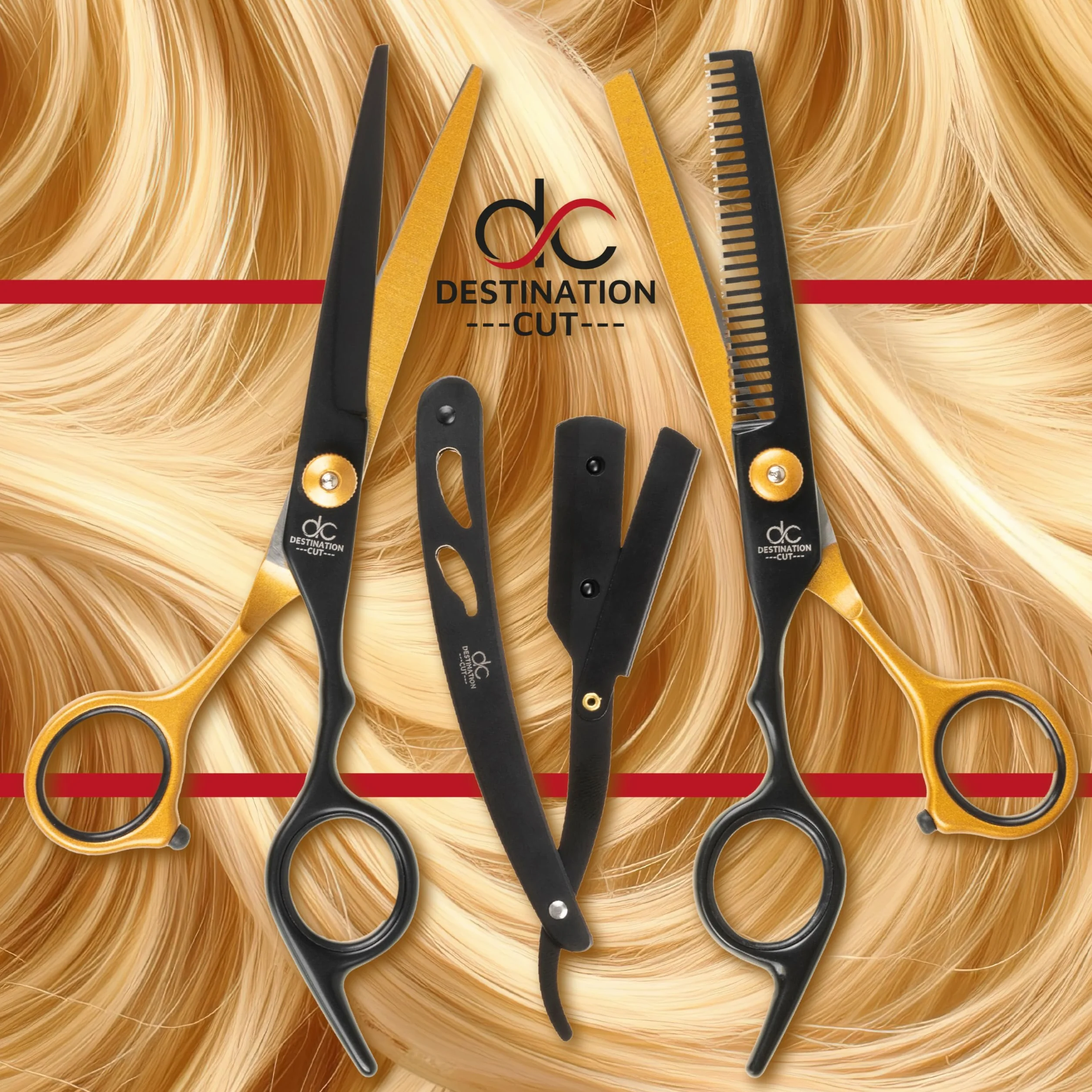 Forbici Parrucchiere Professionali per Sfoltire Capelli - Set di Alta Qualità
