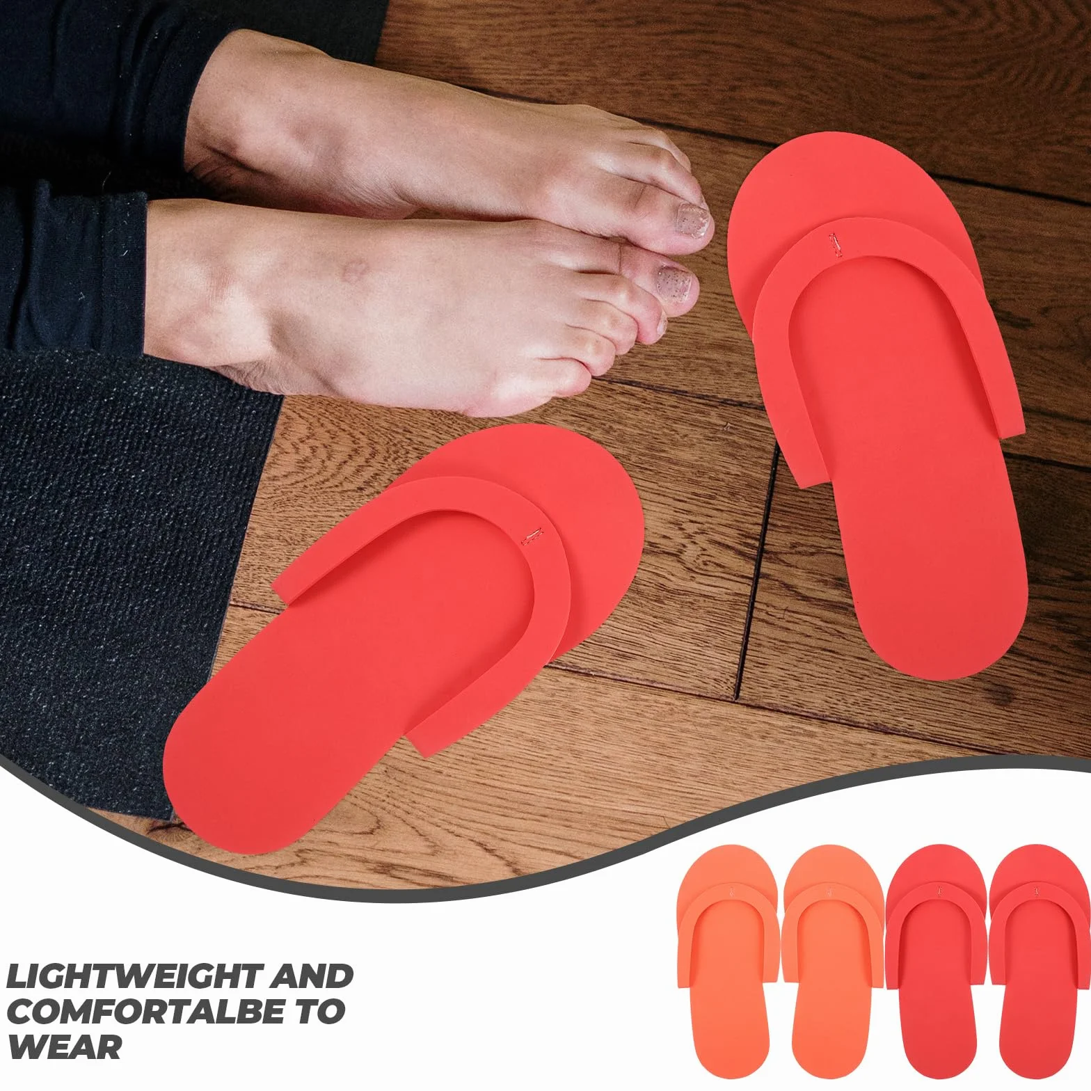 Levemolo 12 Paia Hotel Per La Doccia Eva Pantofole Monouso Anti-Singolo Foam Spa Pedicure Leggero Salone Spiaggia Ciabatte