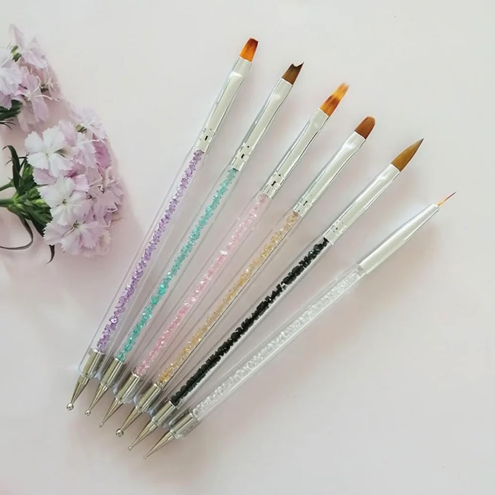 Penna per unghie a doppia estremità con trapano per strumenti per unghie pennello penna filo penna sweep penna terapia luce pennello per unghie