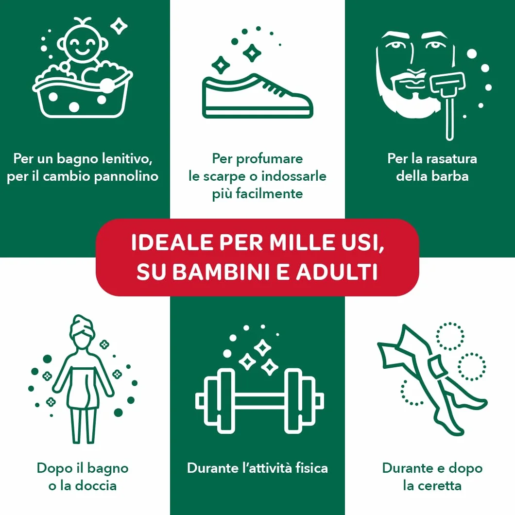 Borotalco, Polvere con Talco Vegetale, Azione Rinfrescante e Assorbente, per Pelli Sensibili, Formula 100% Vegetale, Profumo di Borotalco, Dermatologicamente Testato, Barattolo 70 g