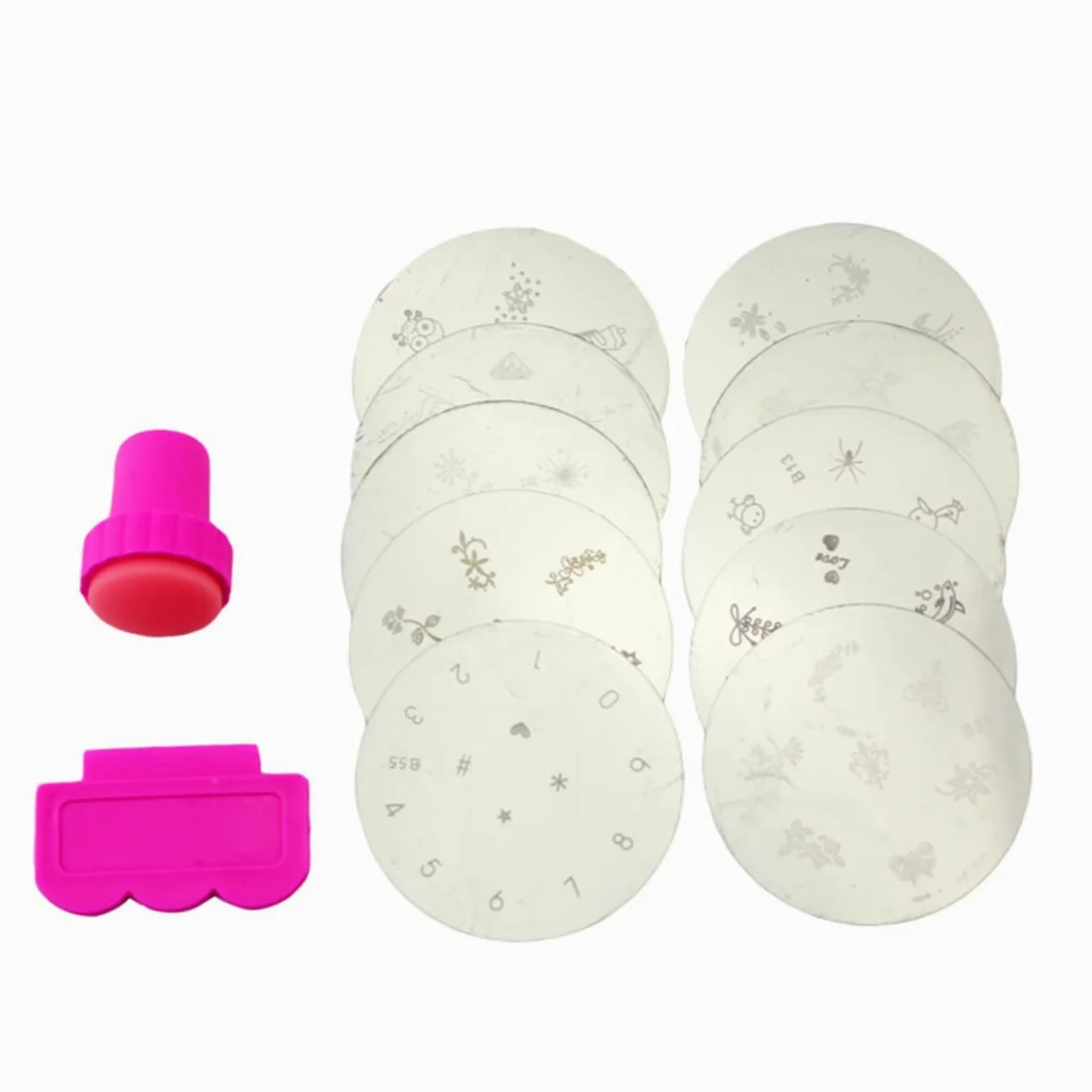 FRCOLOR 30pezzi Piastre Per Nail Art Kit Stamping Per Manicure Con Stamper e Raschietto Design Unici e Creativi Per Unghie Materiale Metallico e Compatte
