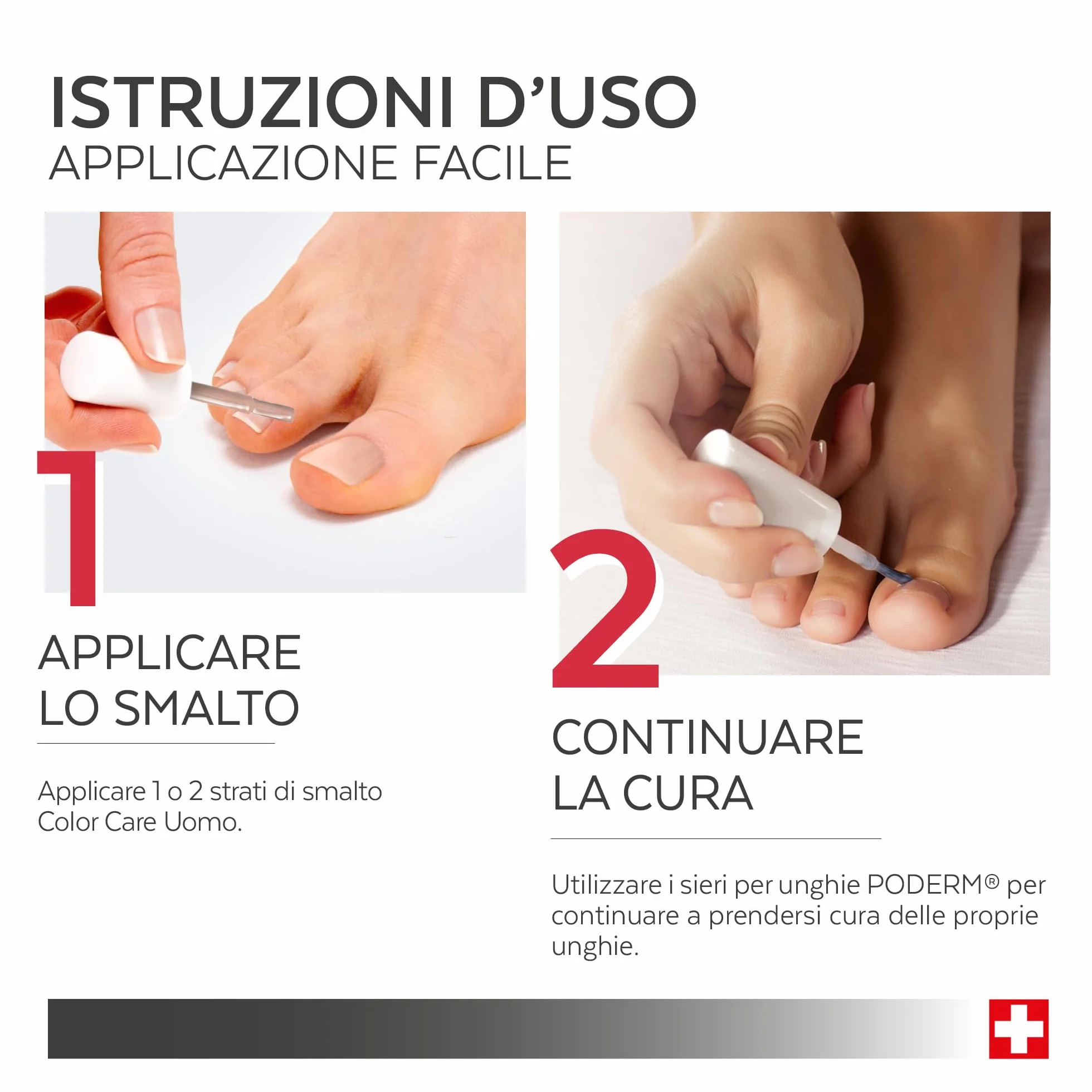PODERM Smalto Invisibile Color Nude Micosi Unghie Uomo - Tea Tree Corregge Unghie Gialle Marchio Svizzero