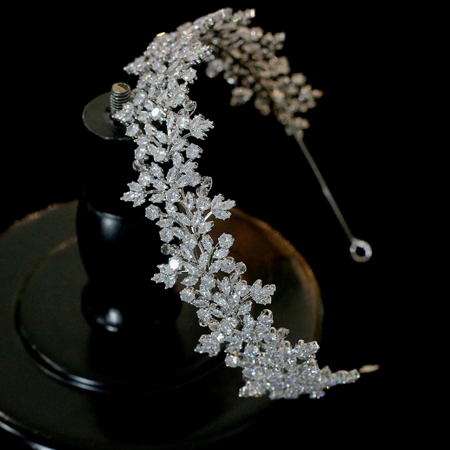 Copricapo da sposa Accessori for capelli Gioielli, Corone for donna, Tiara, Damigella d'onore(Silver)
