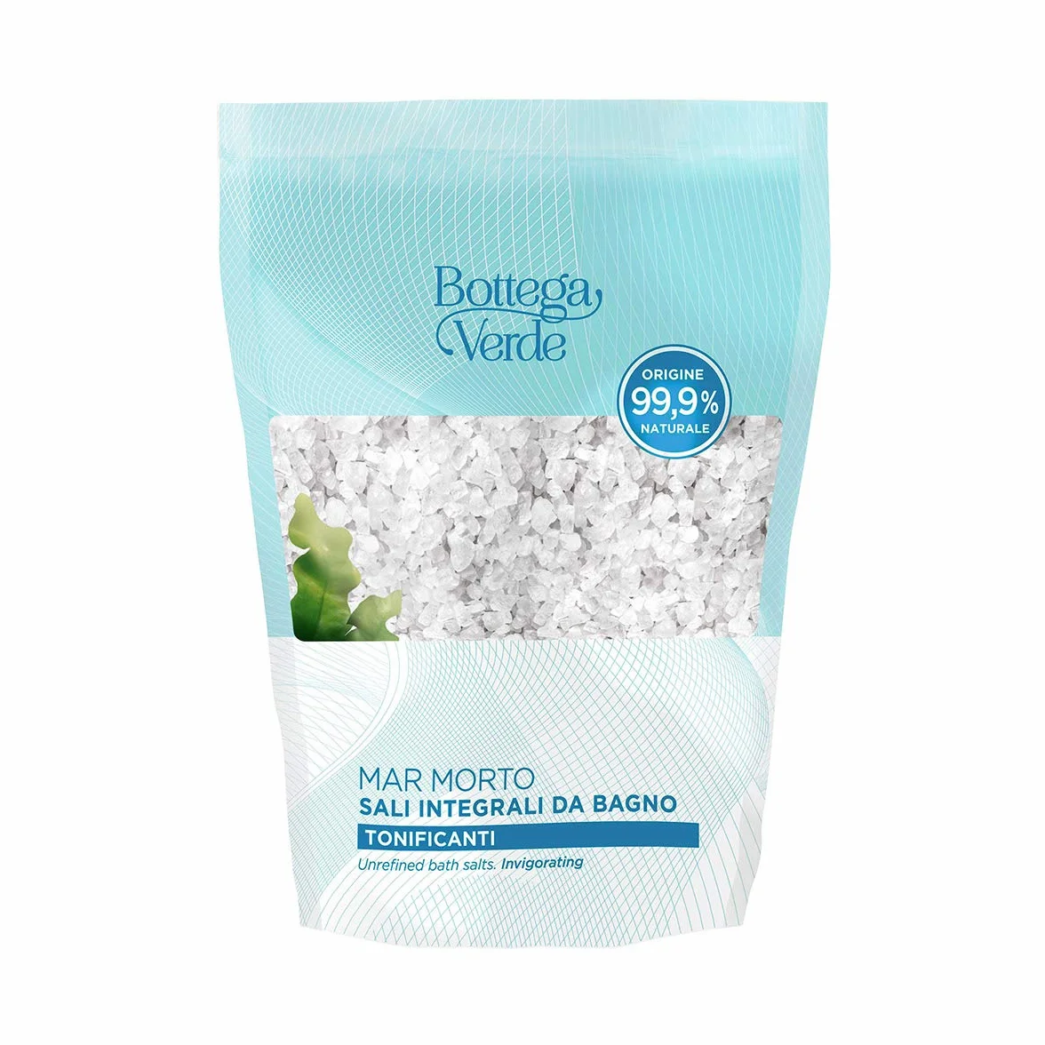 Bottega Verde - Sali da Bagno, Mar Morto, 500 Gr, con Sali Integrali del Mar Morto, Azione Tonificante e Levigante, Effetto Peeling