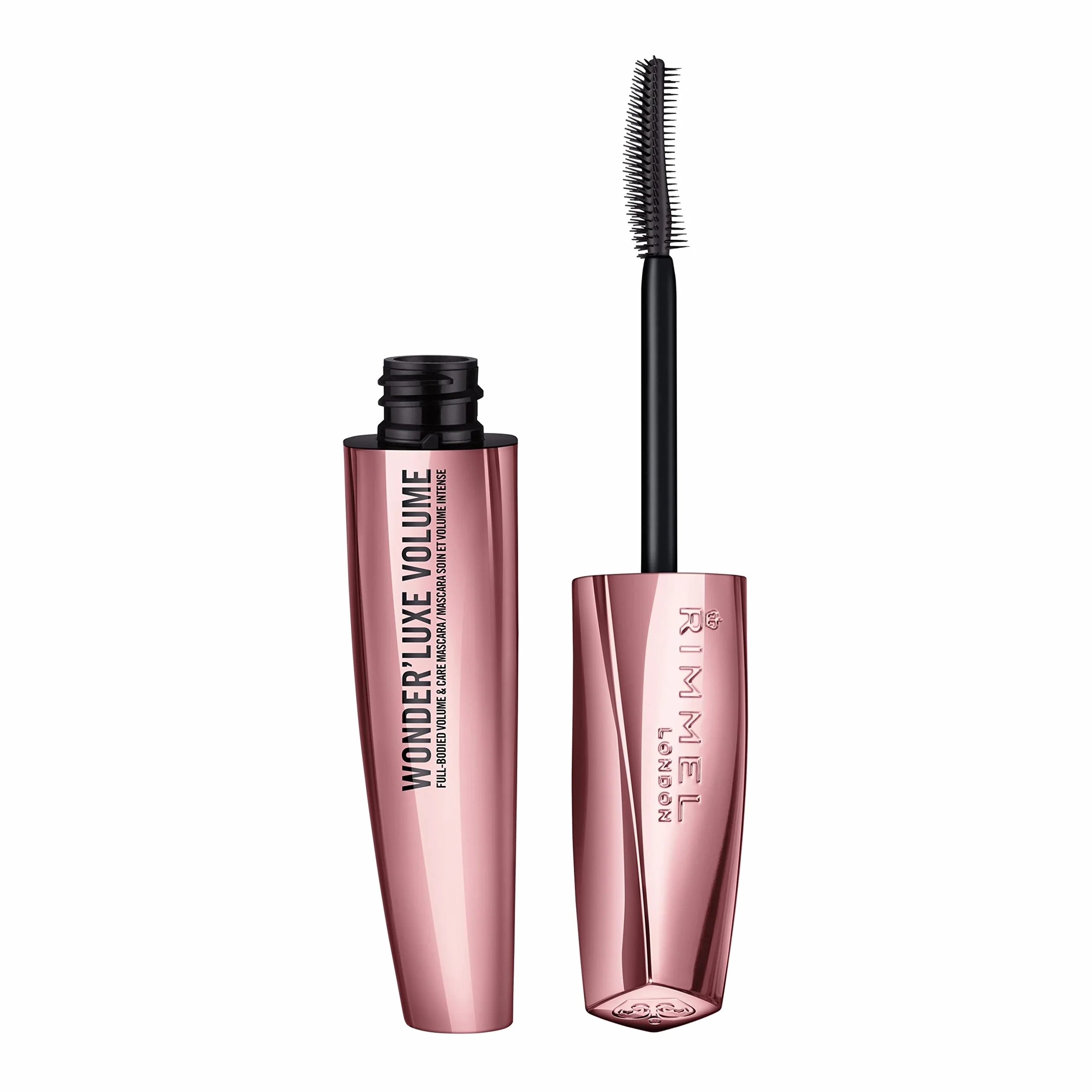 Rimmel London Wonder'Luxe Mascara Volumizzante con Oli Preziosi, Trattamento Rinforzante Ciglia, 11 ml, Nero