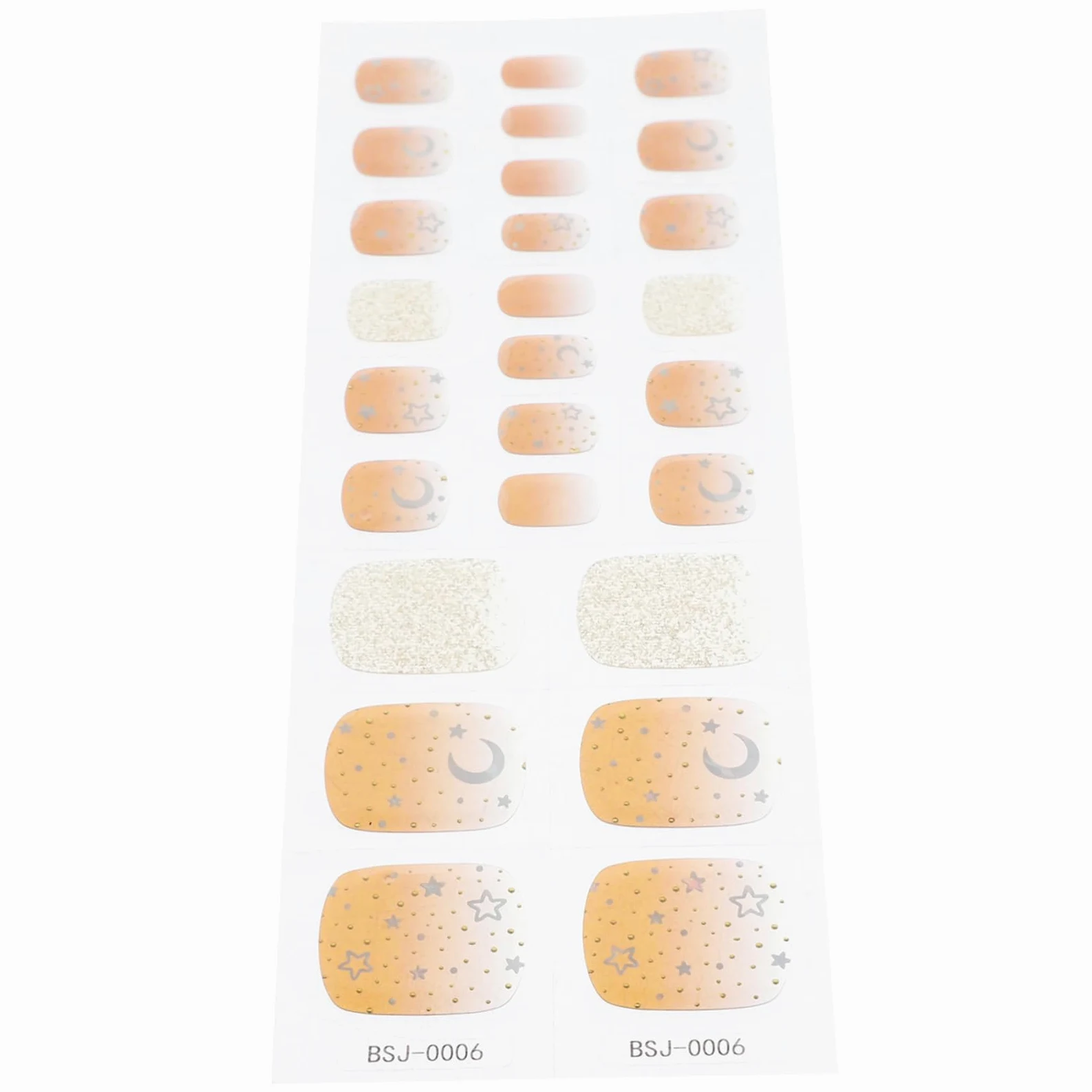 PACKOVE 3sets Sticker Unghie Gel Semi Polimerizzati Per Decorazione Adesivi Per Unghie Design Facile Applicazione e Rimozione Per e Ragazze Include e Bastoncino