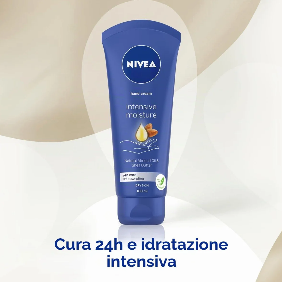 NIVEA Crema per mani idratante intensa con olio di mandorle e burro di karité, 100 ml
