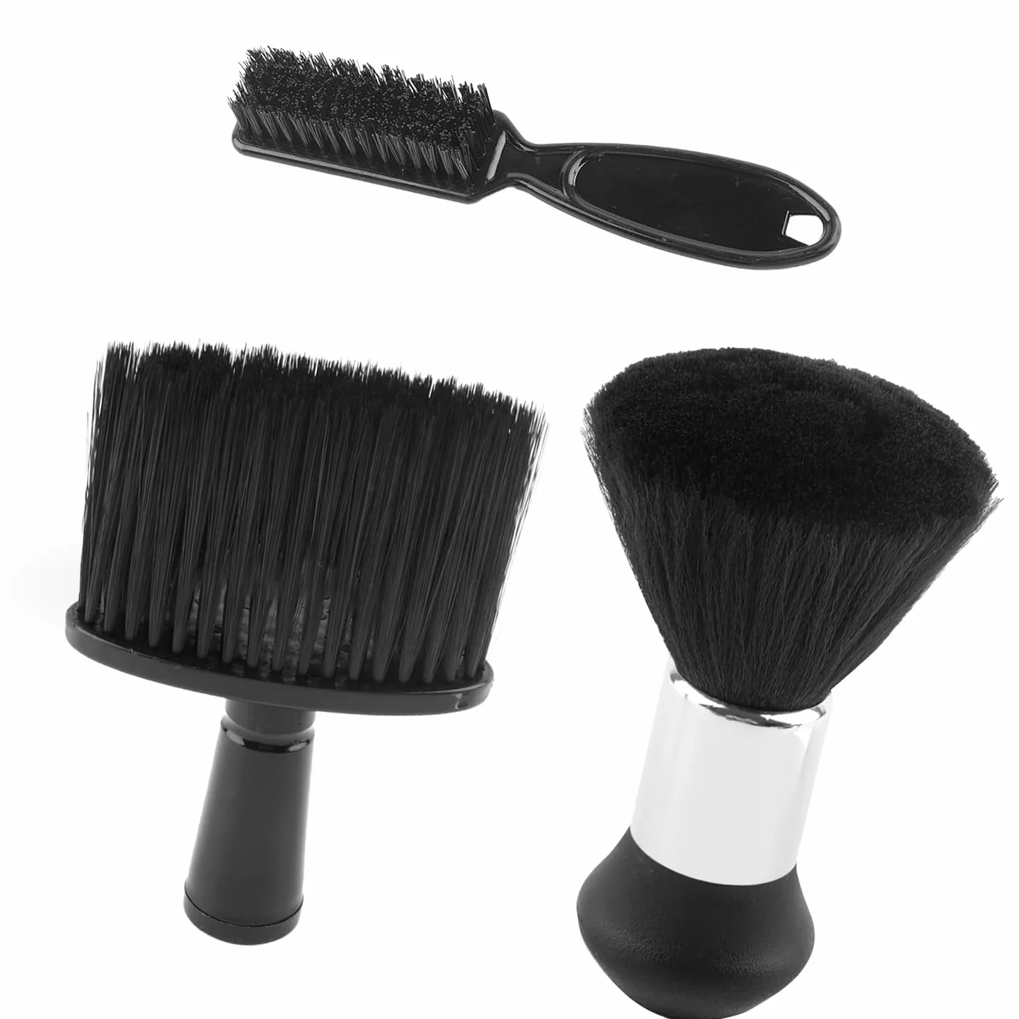 Set di 3 spazzole da taglio per capelli, spazzola per il collo, spazzole per la rimozione della polvere, spazzole per parrucchiere per la pulizia dei capelli e la rimozione della polvere nel