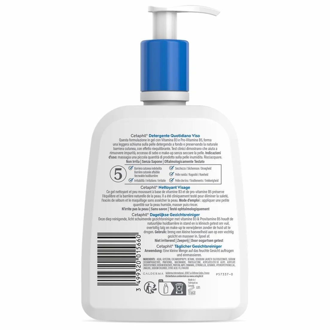 Cetaphil Detergente Quotidiano viso 237ml