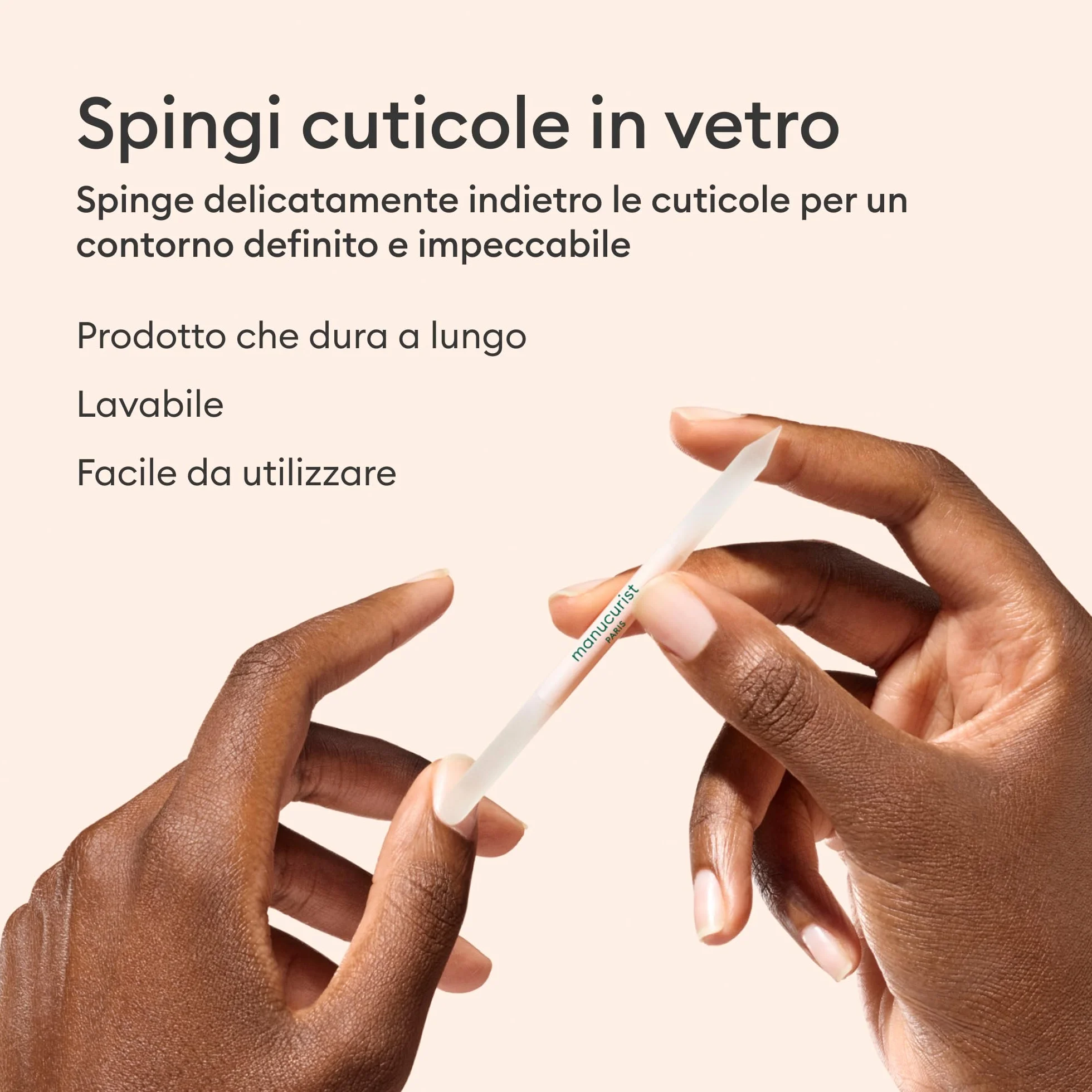 Manucurist Trio Coltelleria – Set Esclusivo in Tubo con Lima per Unghie in Vetro, Buffer e Spingicuticole – Accessori per la Cura delle Unghie - Idee Regalo Donna - Regali Donna