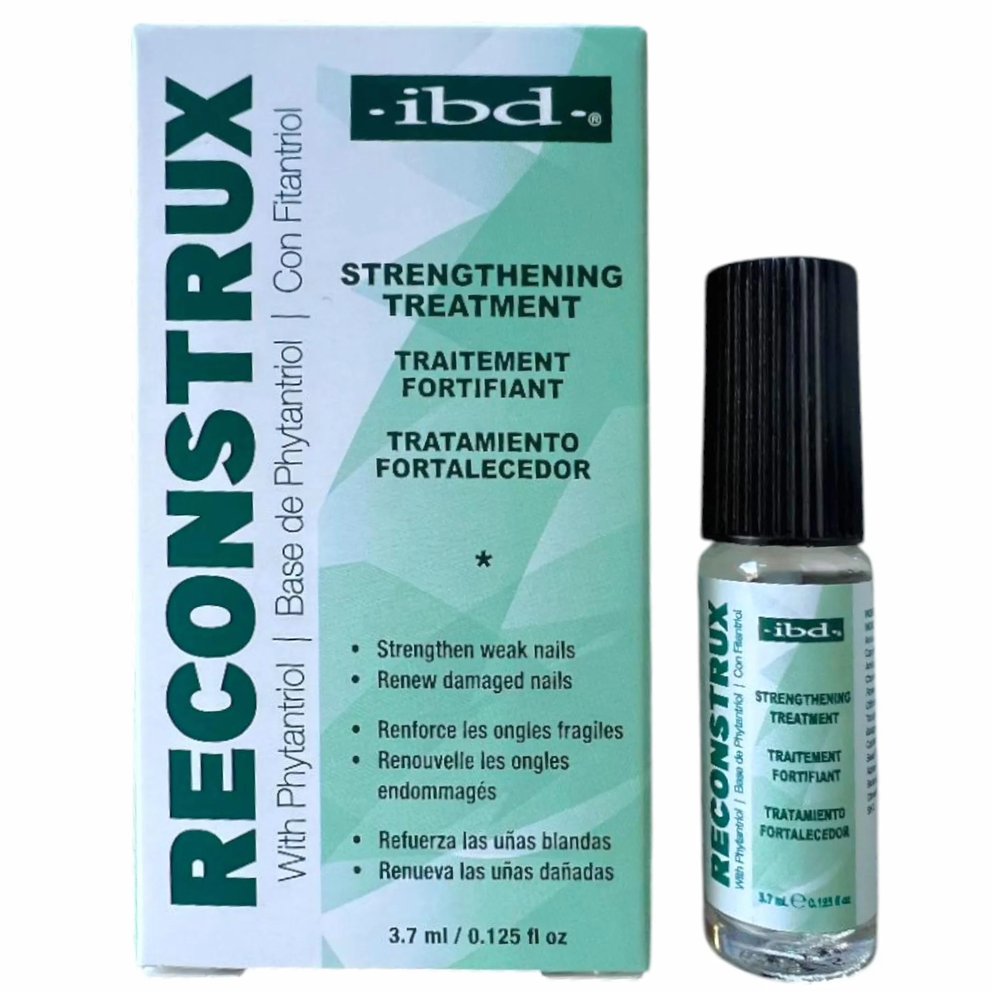 IBD Reconstrux Olio per la cura delle unghie, 3,70 ml - MADE IN USA - Potenziatore della crescita delle unghie - Crescita delle unghie con fitantriolo per unghie forti - Rigenera le unghie danneggiate
