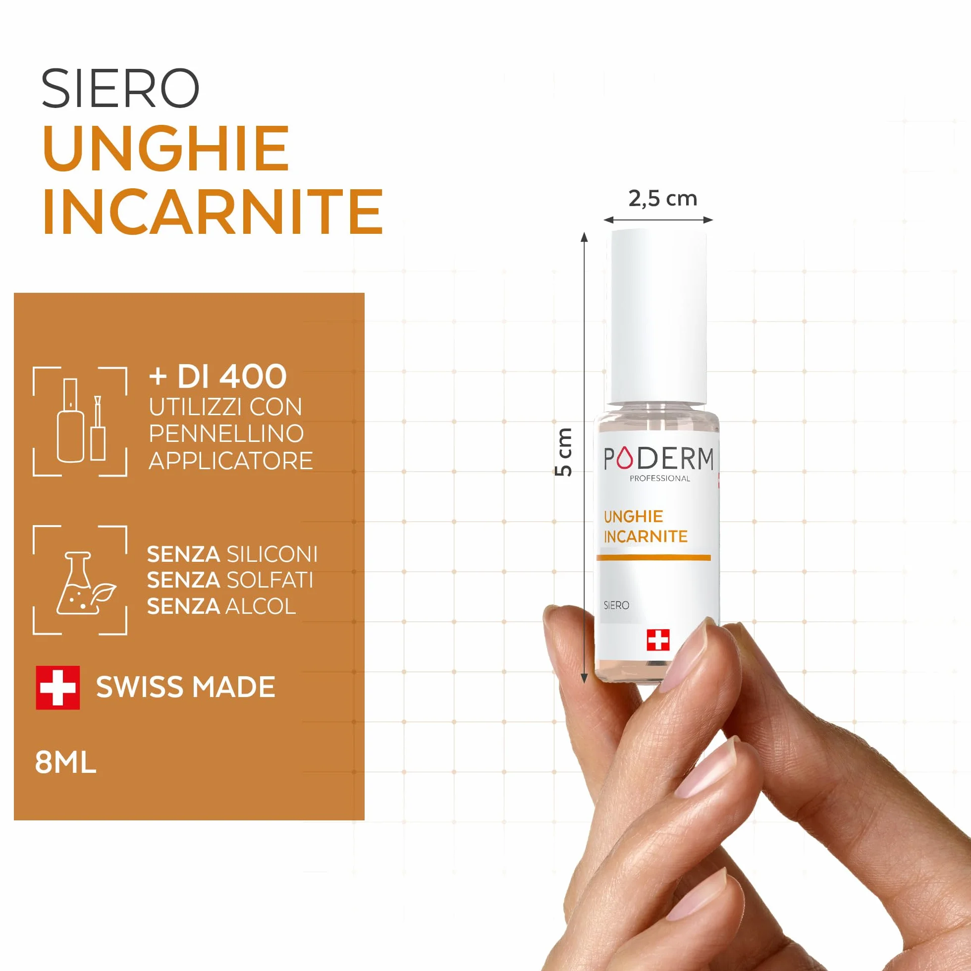 PODERM unghie incarnite piedi trattamento professionale SWISS MADE