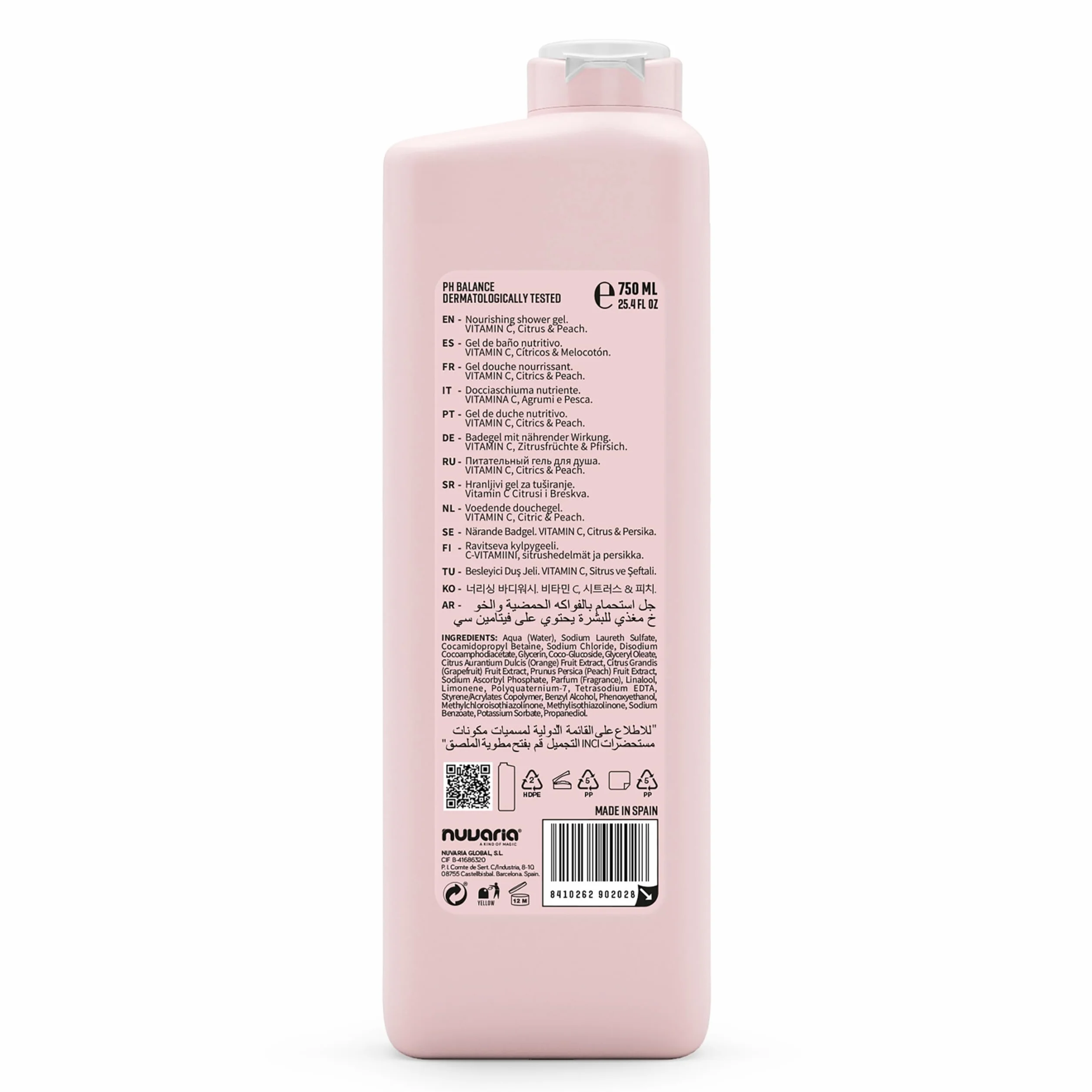 Dicora Gel Da Bagno Vitamina C Agrumi & Pesca 750 Ml