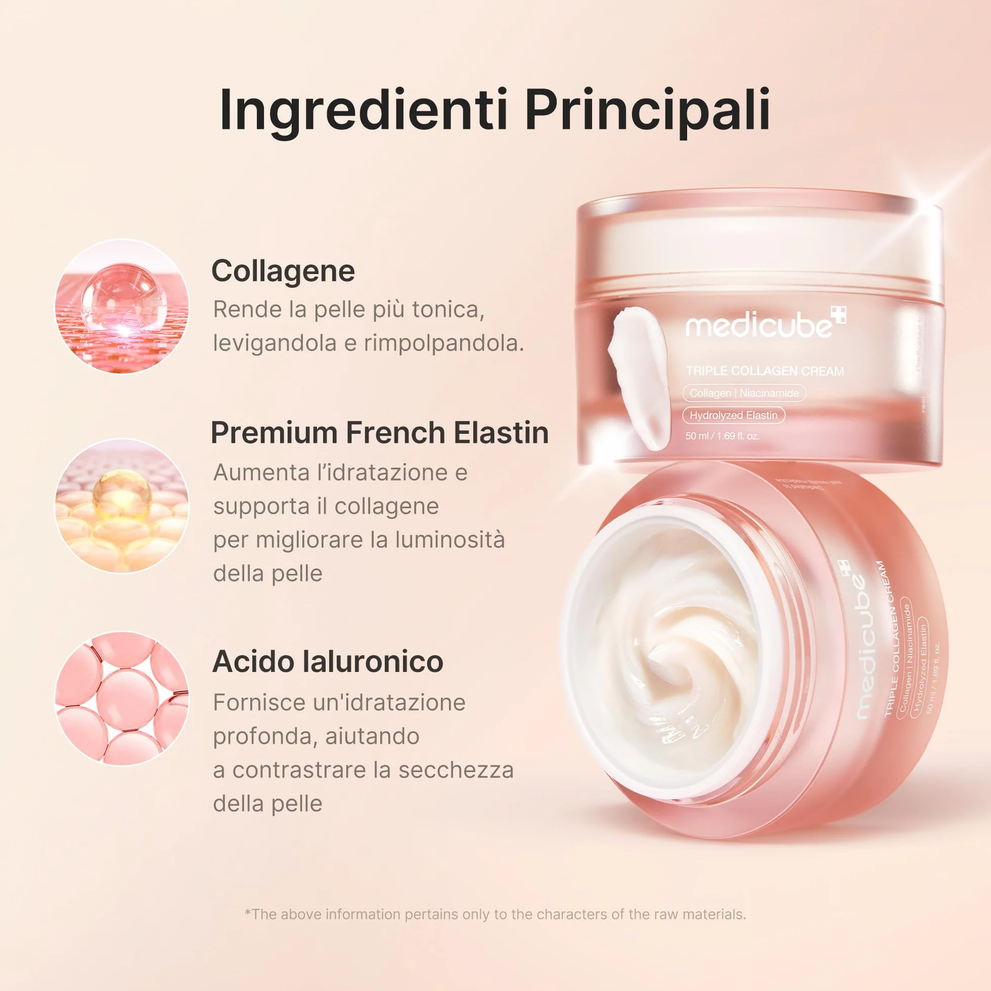 medicube Triple Collagen Cream - Crema Viso Collagene contro i segni del tempo, Pelle Idratata per 24h, Effetto Rassodante e Idratante, con Acido Ialuronico - Skincare Coreana, 50 ml