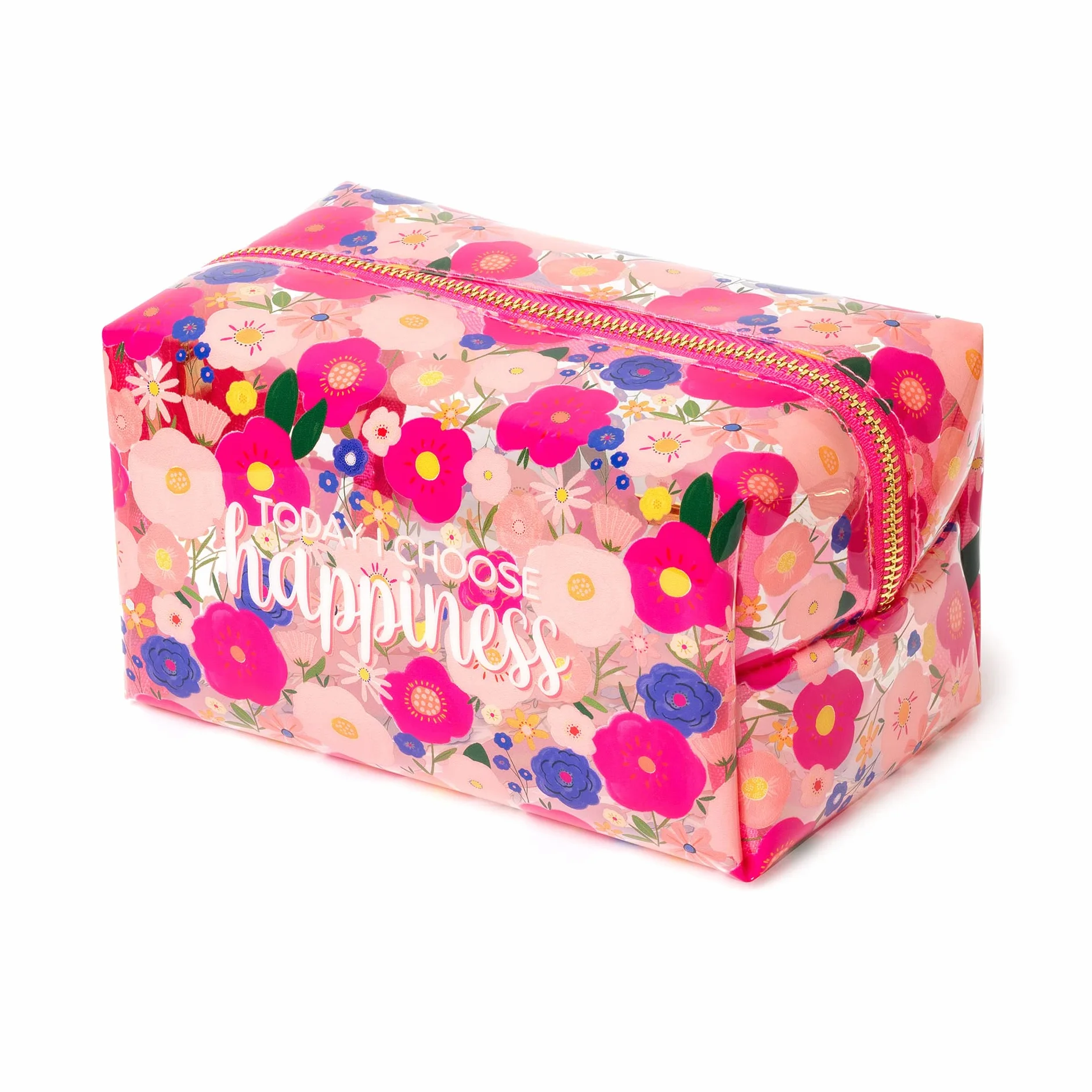 Legami Trousse Porta Trucchi Makeup Queen 18x14 cm Metallo TPU Flowers Chiusura con Zip