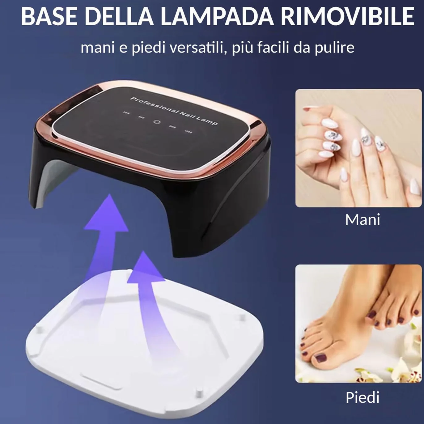 Lampada LED UV Ricaricabile per Unghie – 36 LED, Asciugatura Professionale per Smalto Gel, Manicure e Nail Art