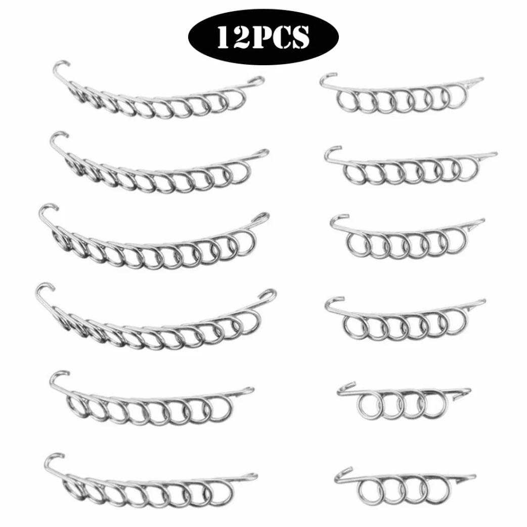 Filo correttore di punta incarnita, filo di correzione dell'unghia del piede Ingrimato di pedicure utensile inossidabile Recupero di unghie in acciaio inossidabile correttore 12pcs 12pcs