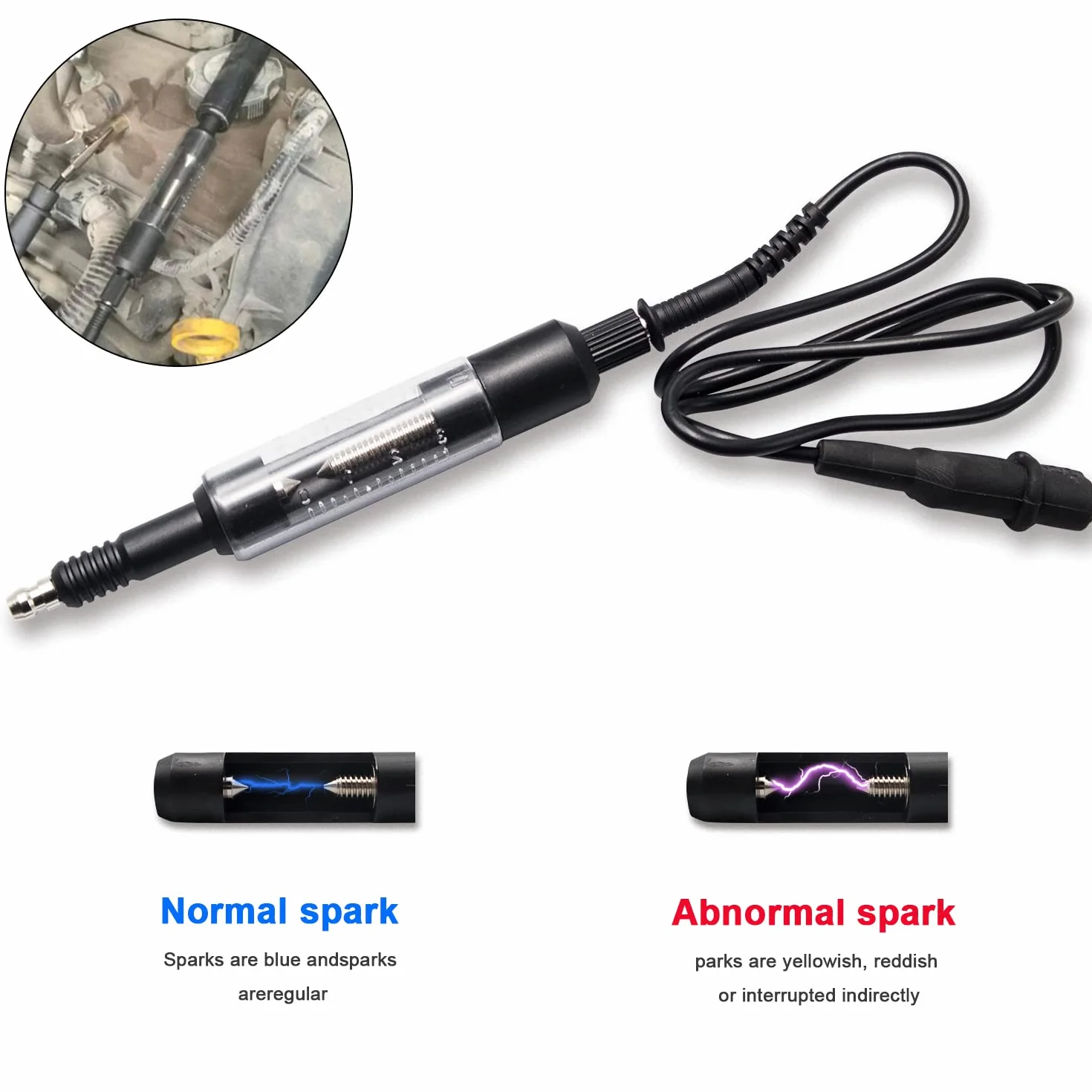 Tester candela auto Sistema di accensione Rilevatore diagnostico bobina Strumento riparazione