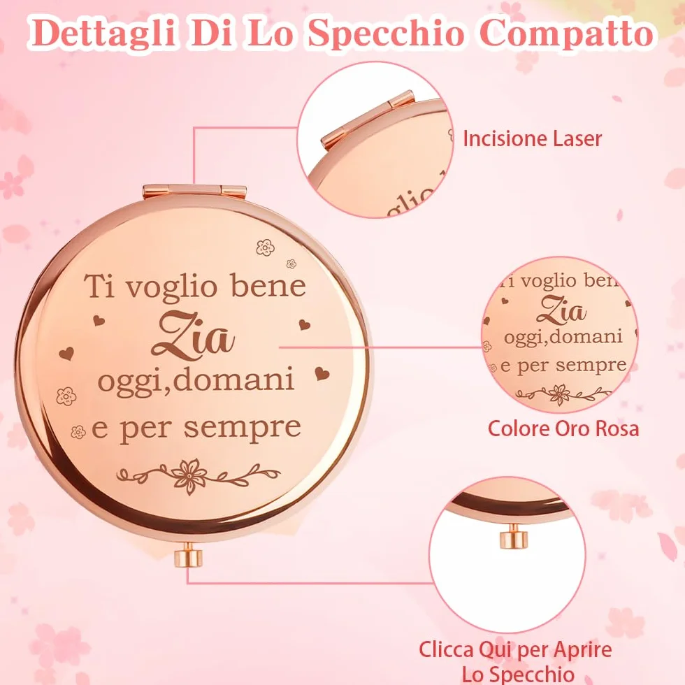 Specchio per Trucco Ingranditore Regalo Zia Compleanno