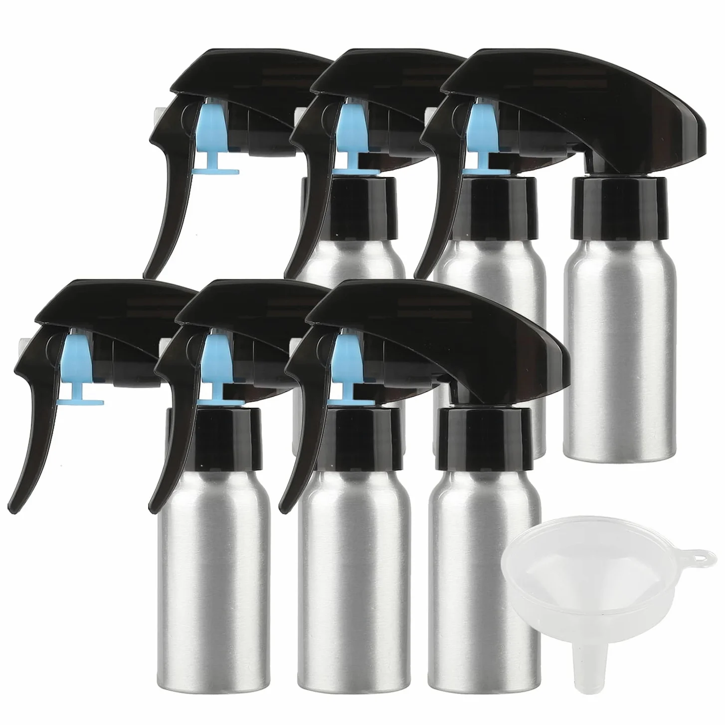 12 Pezzi 30 ml Bottiglie Spray Argento Vuote in Alluminio con Pompa Nera Fine Nebbia Flacone Spray per Giardinaggio, Piante, Fiori, Parrucchiere, Cosmetico, Viaggiare
