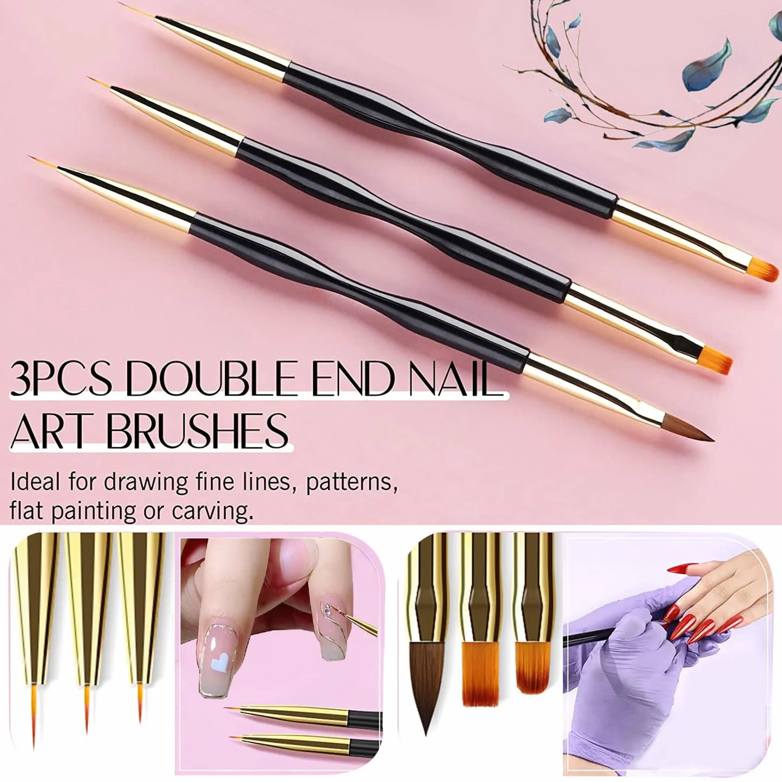 Pennelli per Unghie Nail Art Kit 31 pezzi Acrilico Dotting Pen Design Manicure