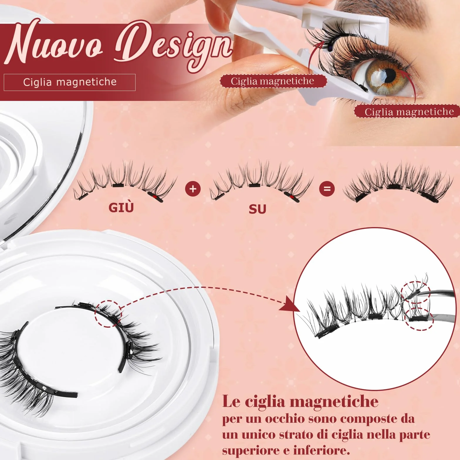 Sztuczne Rzęsy Magnetyczne Higu Clace Ciglia Naturalne Realistyczne (Style-N8)