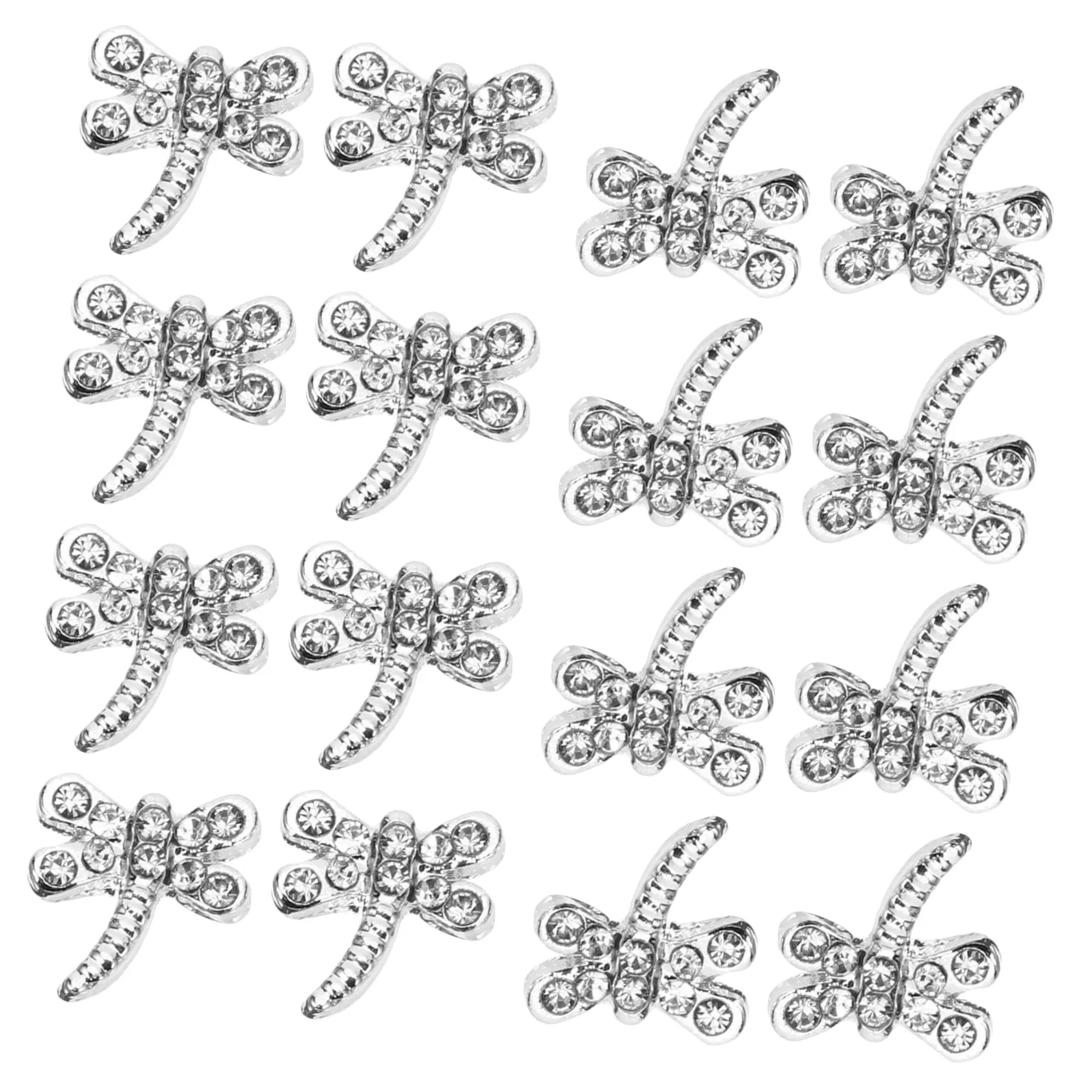 FOMIYES 5 Set Di Ciondoli Per Unghie Con Strass Set Di Ciondoli Creativi Per Nail Art A Forma Di Libellula Per Manicure 20 Pezzi * 5