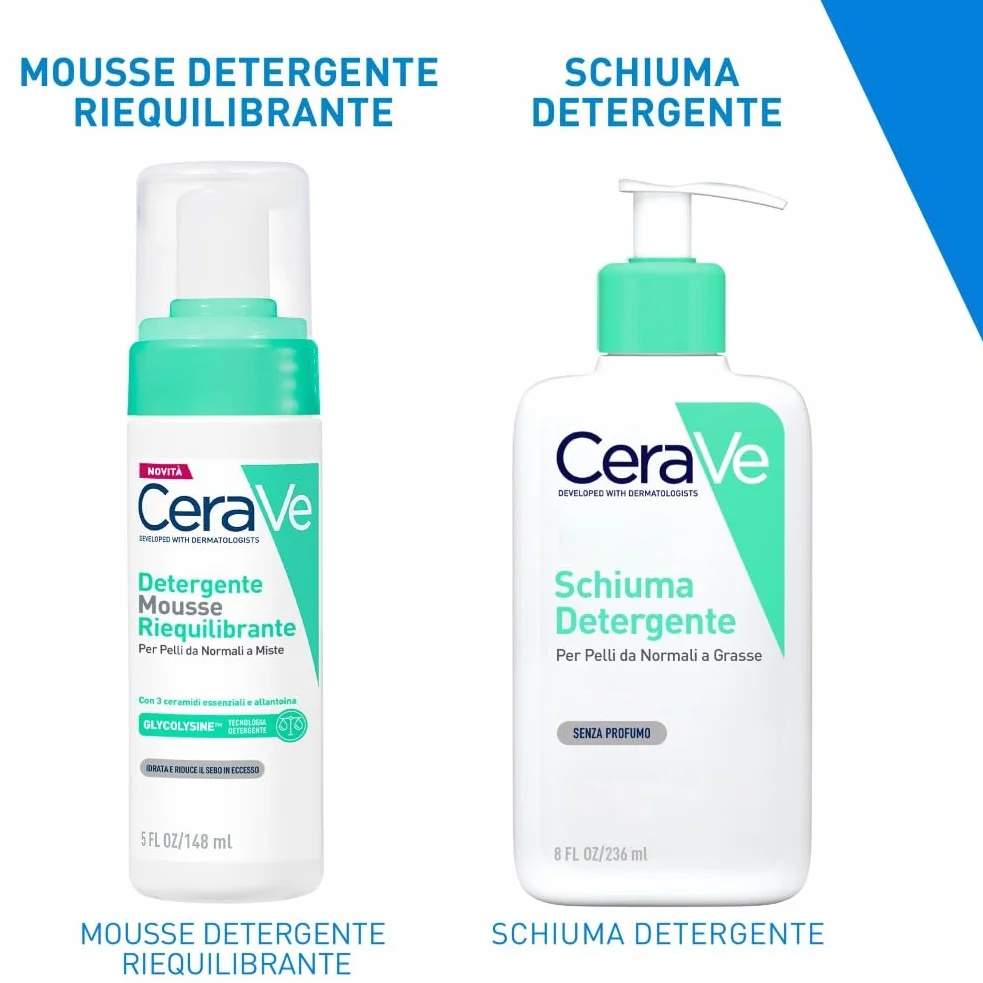 CeraVe Schiuma Detergente, Per Viso e Corpo, Per Pelli da Normali a Grasse, Pelle Libera da Impurità, Barriera Cutanea Rafforzata, Con Ceramidi Essenziali, Acido Ialuronico e Niacinamide, 562 ml
