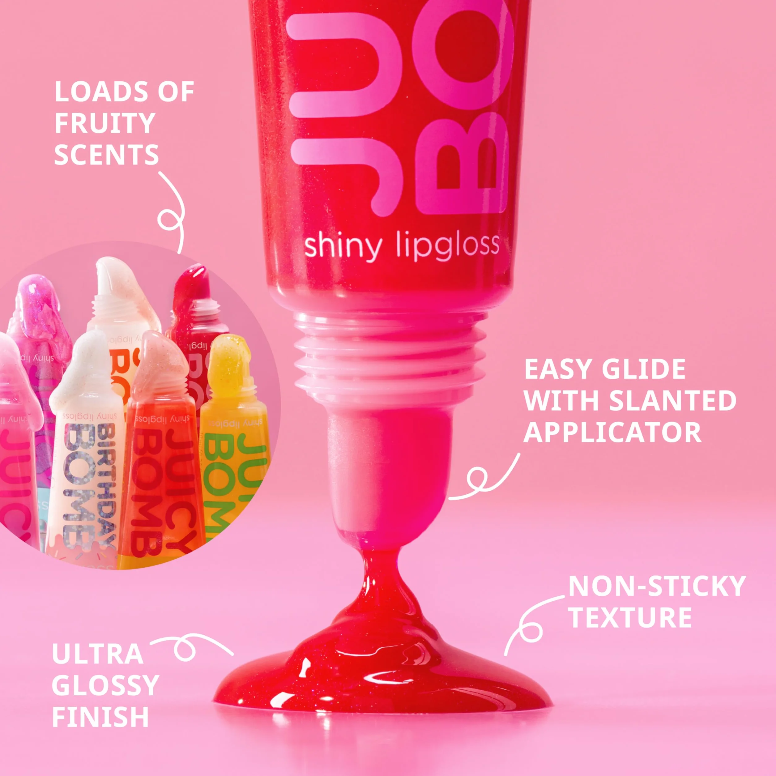 essence JUICY BOMB lucidalabbra brillante, lucida, rugiadosa, brillante (10ml)