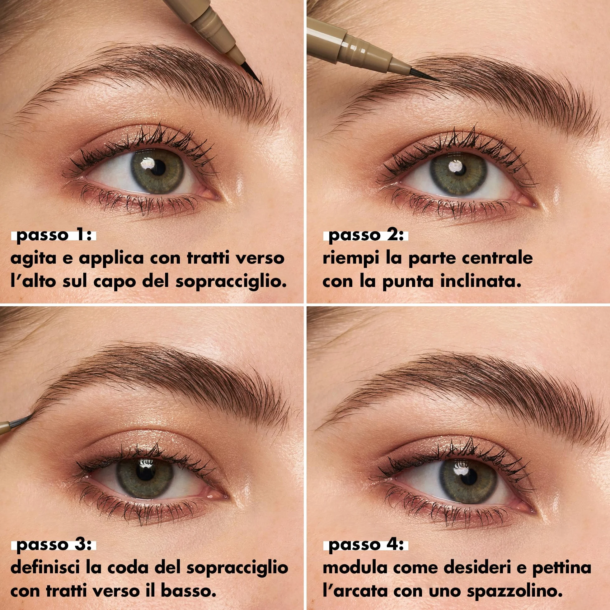 e.l.f. Holy Strokes Micro-Fine Brow Pen, Per Sopracciglia Dall'aspetto Naturale, Lunga Durata, Formula Waterproof, Resistente alle Sbavature, Vegano & Cruelty-Free, Espresso