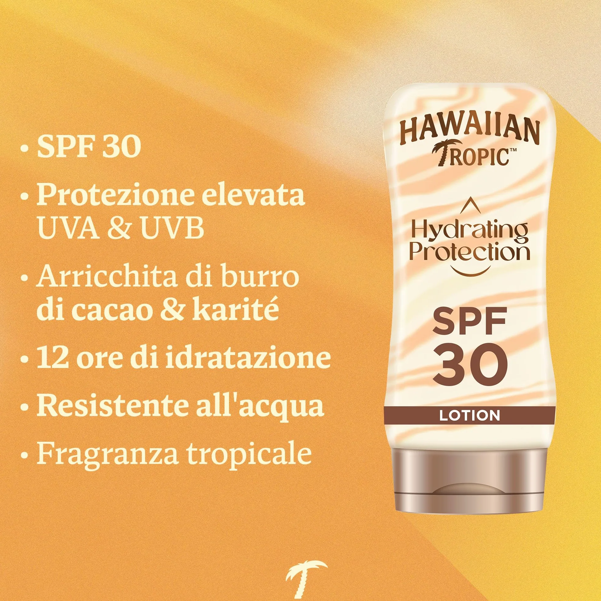 Hawaiian Tropic Lozione Solare Hydrating Protection Sunscreen SPF 30 180 ml
