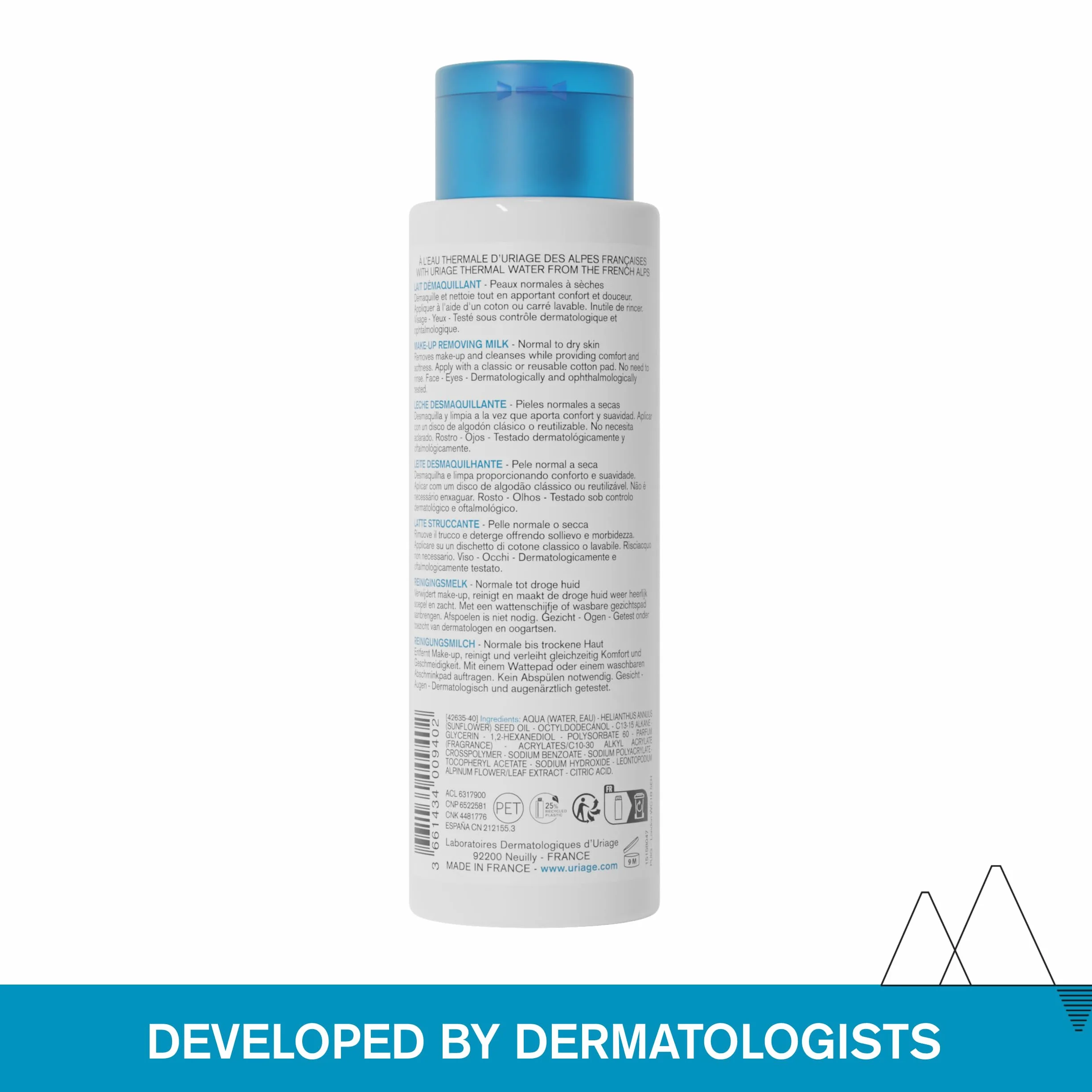 Uriage Latte Detergente Viso, 250 Millilitro