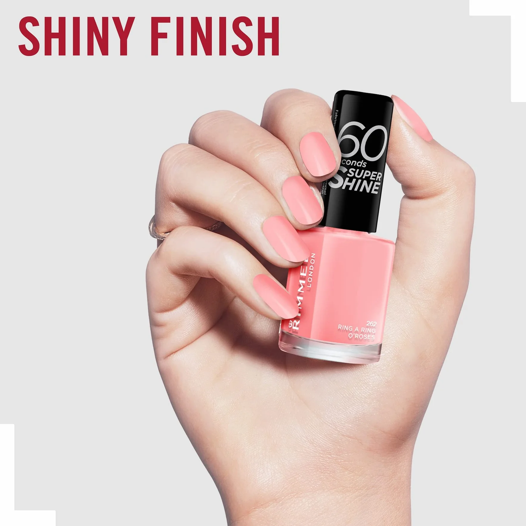 Rimmel London 60 Seconds Super Shine Smalto 8 ml 262 RINGARING Roses