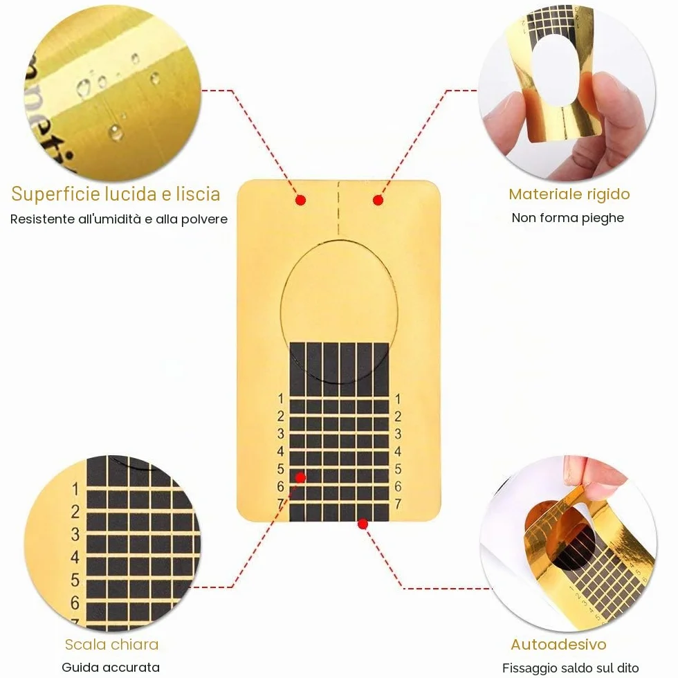 120 Pezzi Cartine per Ricostruzione Unghie, Cartine Nail Form,Cartine Gel Unghie,Cartine per Ricostruzione Unghie per Estensione