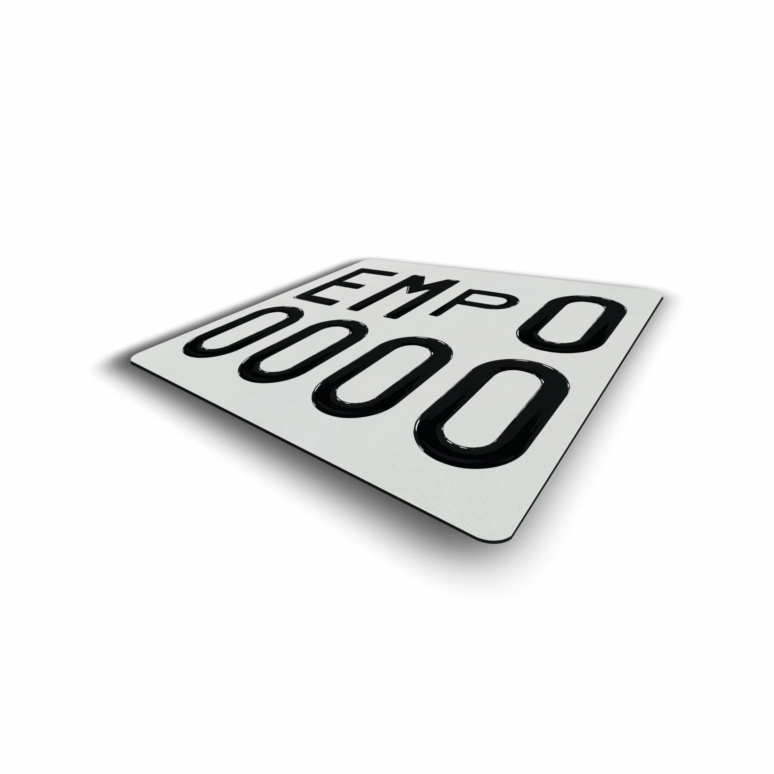 Targa Auto di Prova Europea Catarifrangente Rinfragente Alluminio Rilievo