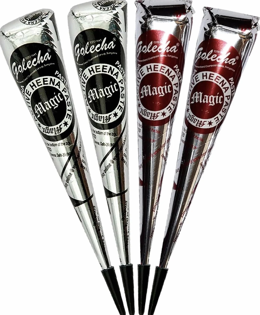 Golecha Deezee 4 x 25 g, Marron & Black, No PPD, No Ammony