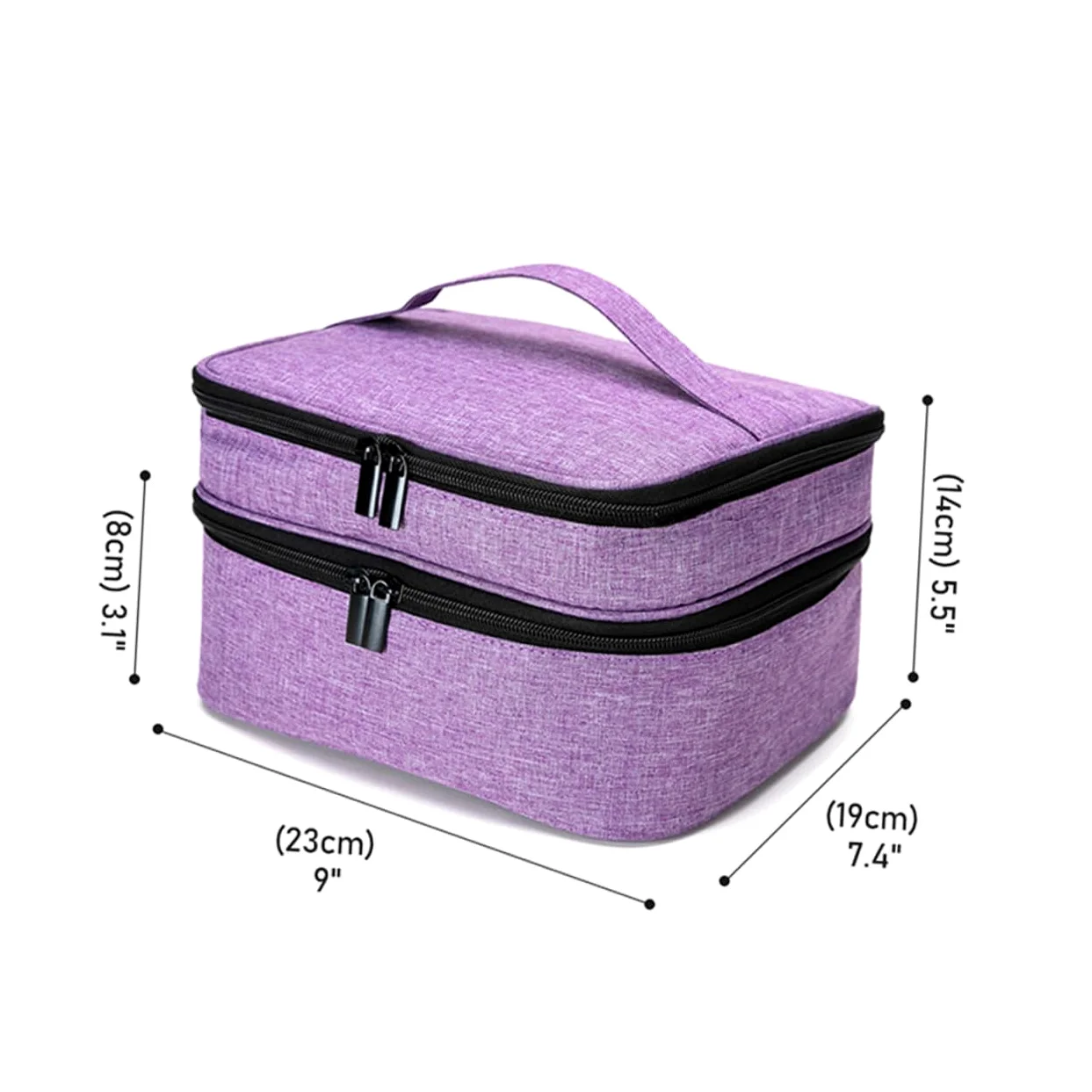Gatuida Borsa Organizer per Smalti e Oli Essenziali Maniglia Custodia Portatile per Trasporto e Riporre Oggetti in Modo Razionale Base Rimovibile Coperchio Sicuro