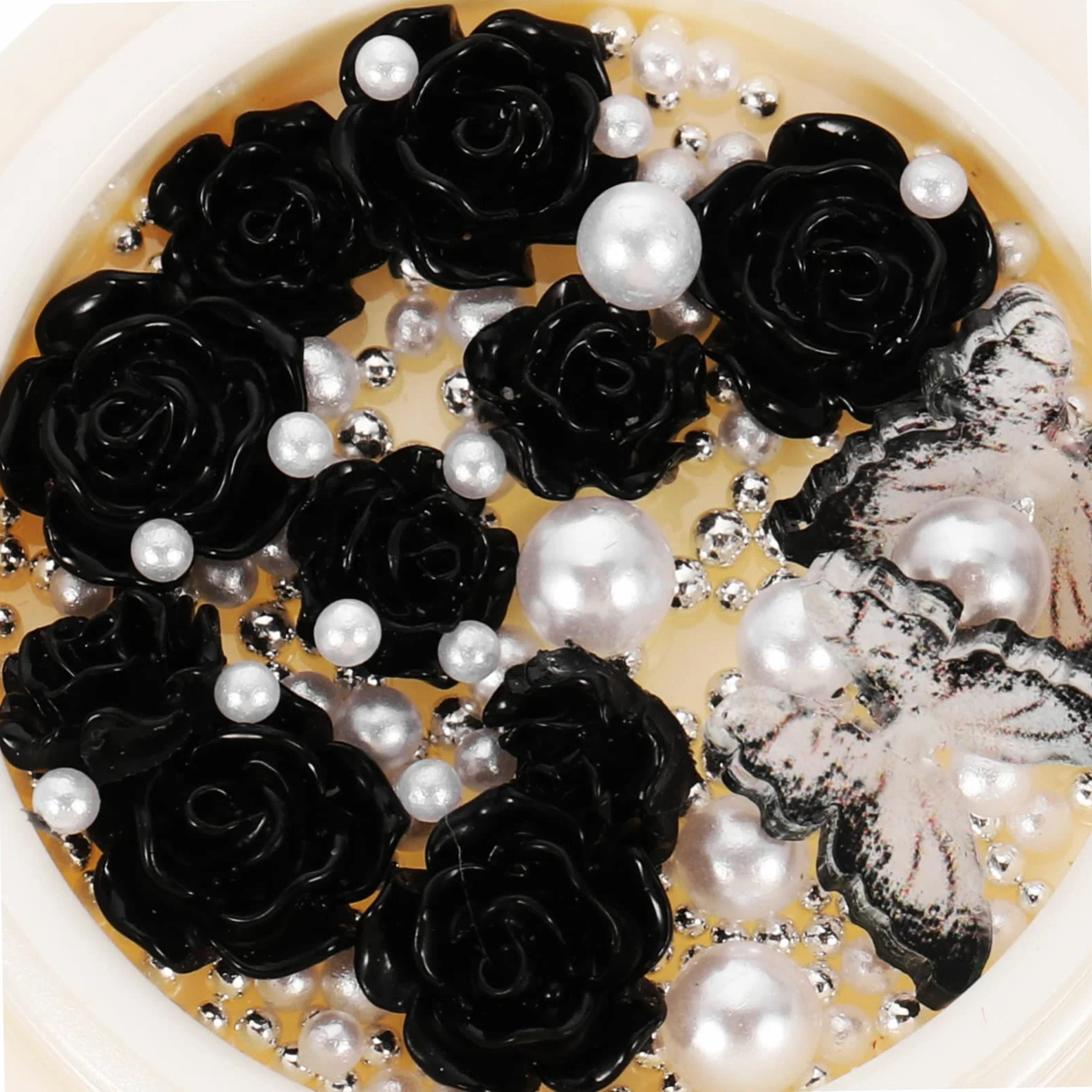 4 Set Decorazione Floreale Per Unghie Decorazioni Unghie Decorazioni Per Unghie - Accessori Per Nail Art Adesivo Perle Per Unghie Forniture Per Unghie Resina 4 Scatole*4
