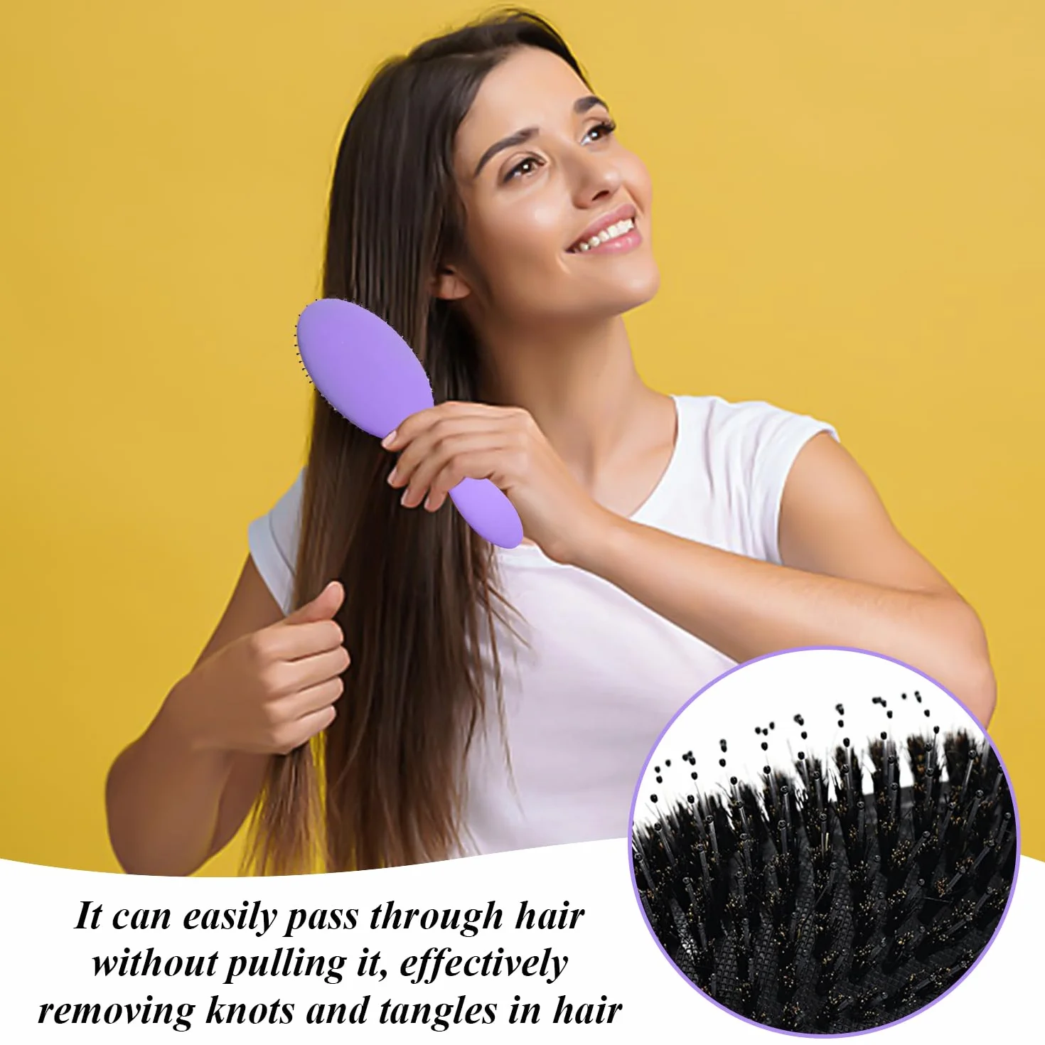 Pettine Per Massaggio Capelli, Strumento Parrucchiere Ergonomico, Pennello Viaggio